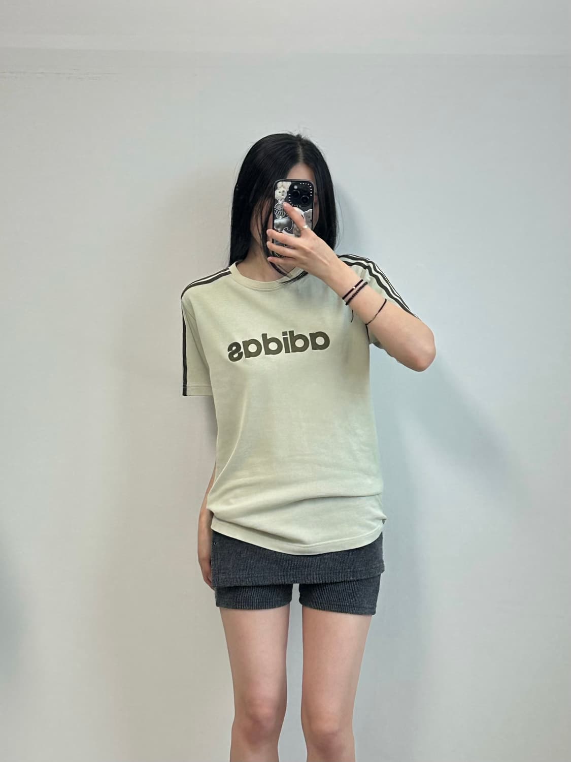 아디다스 스펠아웃 사이드라인 녹색 반팔 티셔츠 상품이미지1