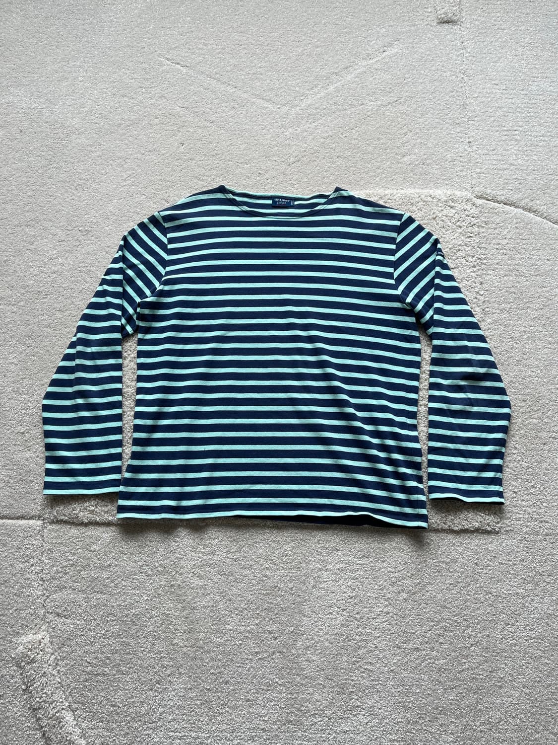 세인트제임스 네이비/민트 보더 티셔츠 (105) 상품이미지2