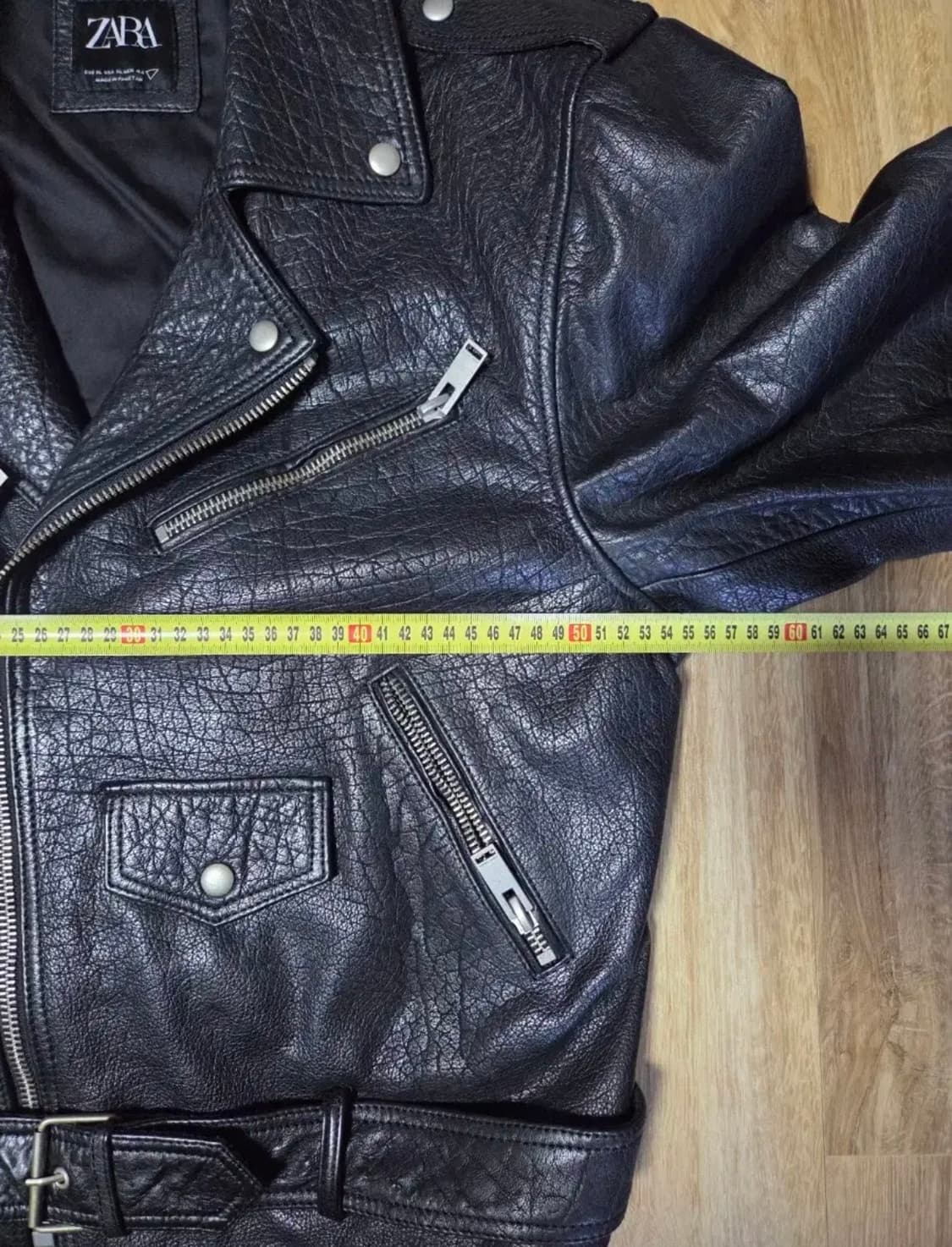 자라 라이더 버팔로 소가죽 자켓 XL 상품이미지3