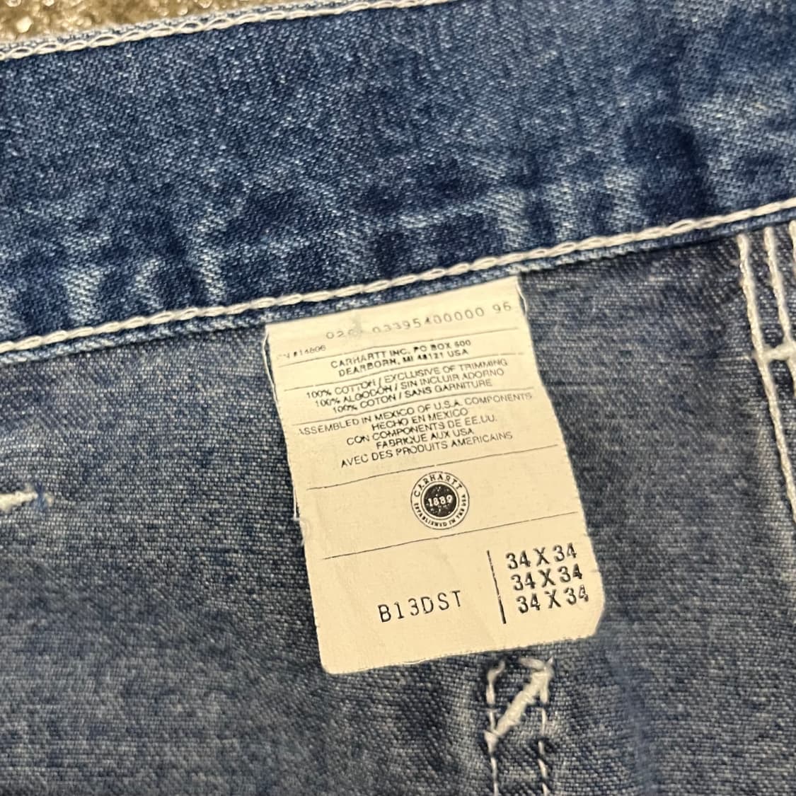Carhartt 데님 카펜터 팬츠 (34“) 상품이미지6