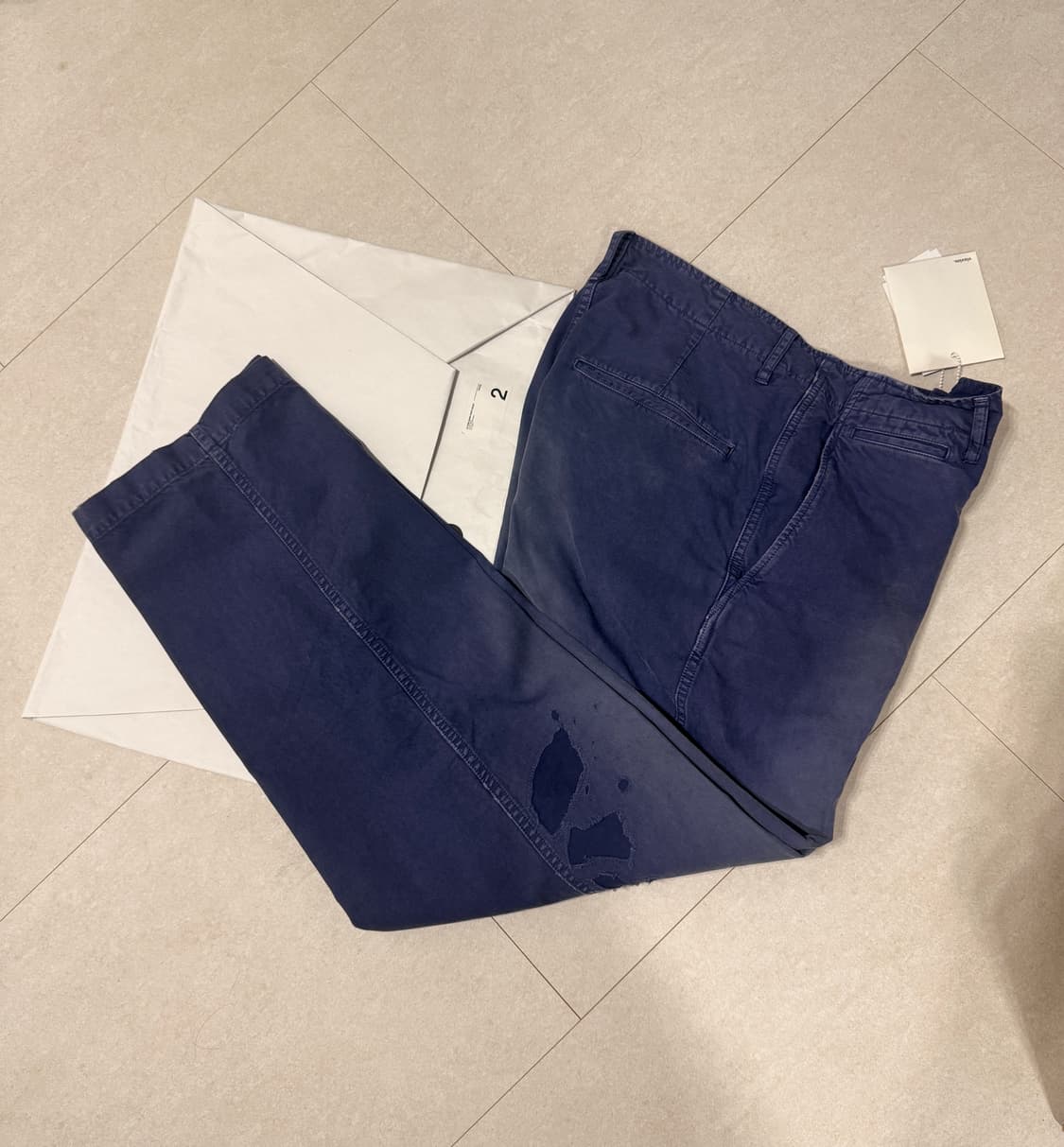 2) 비즈빔 25fw ex wide chino 네이비 상품이미지1