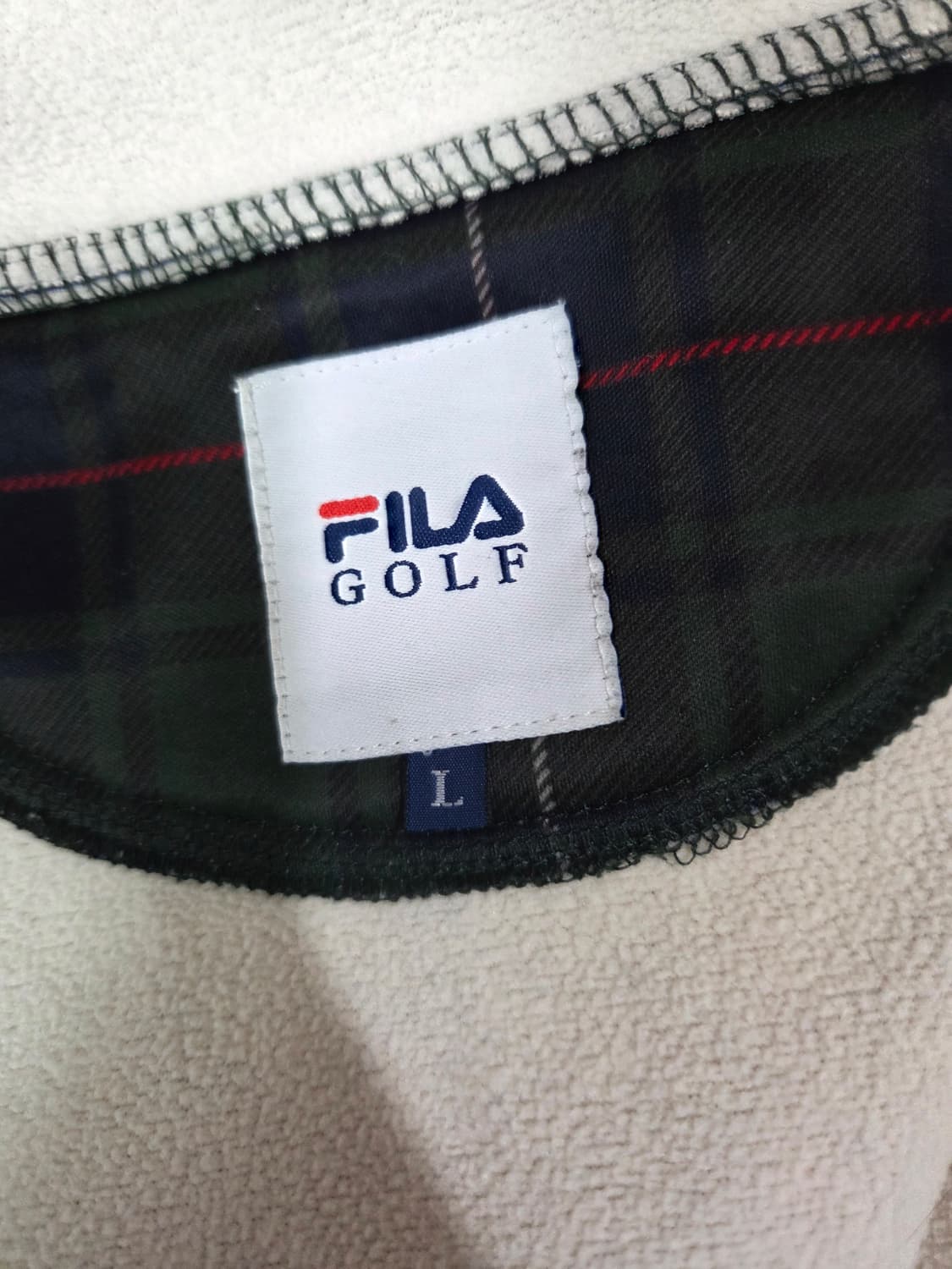 휠라 빈티지 블랙와치 짚업 블루종 재킷 상품이미지9