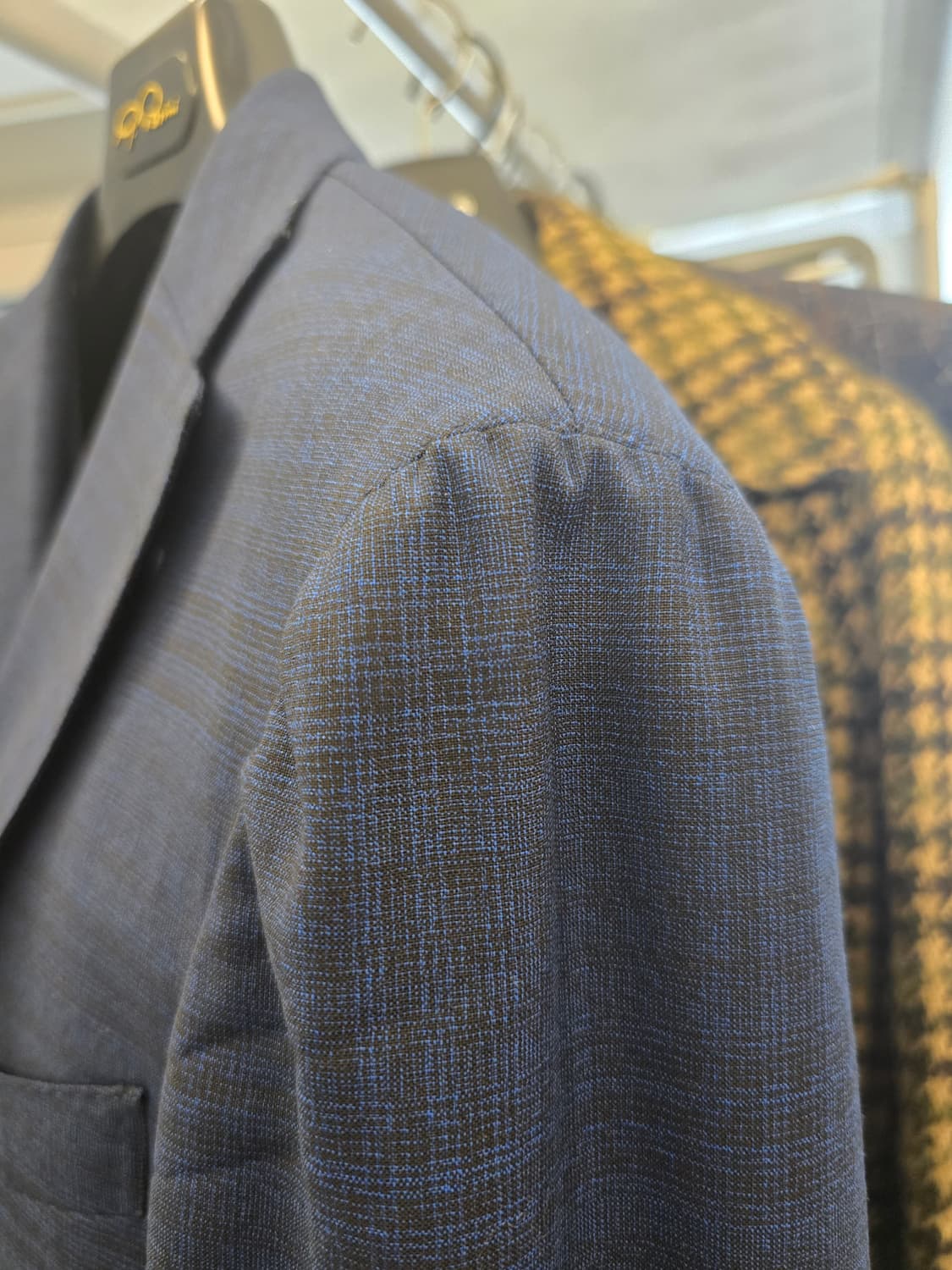 가브리엘파시니 네이비 체크 재킷, 베스트 세트 48 상품이미지3