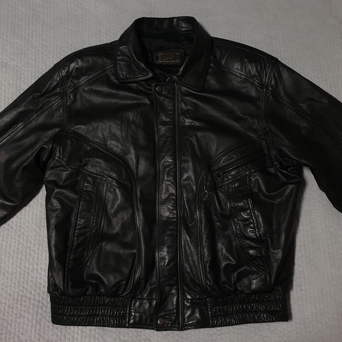 빈티지 가죽 봄버 자켓 상품이미지3
