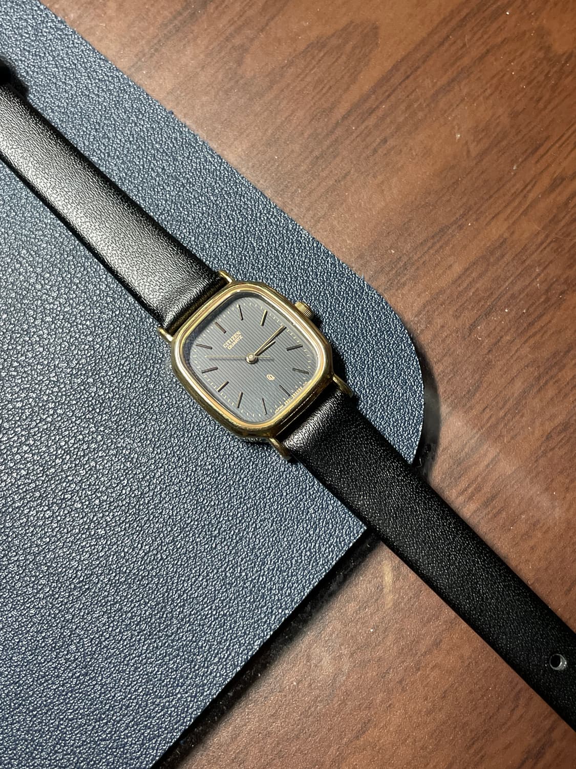 빈티지 시티즌 쿼츠 레더 시계 상품이미지5