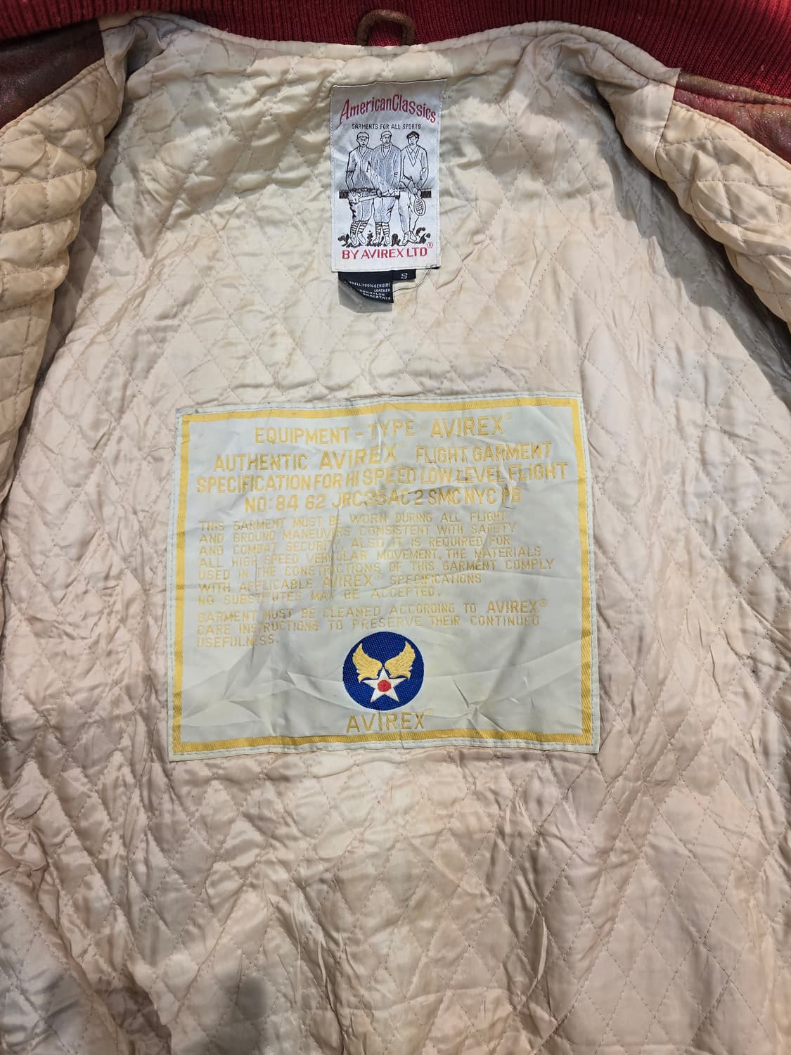 90's AVIREX 노르망디 레더 바시티 자켓 상품이미지8