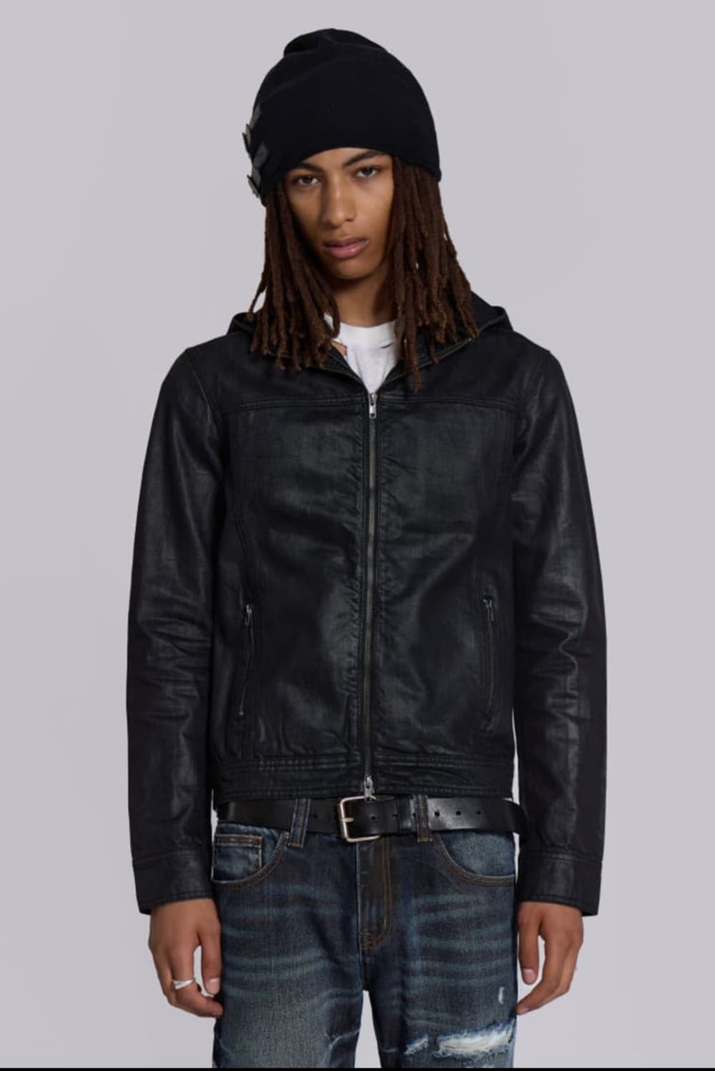 (급처)Jaded London 베드락 왁스드 후디드 데님 재킷 자켓 상품이미지2