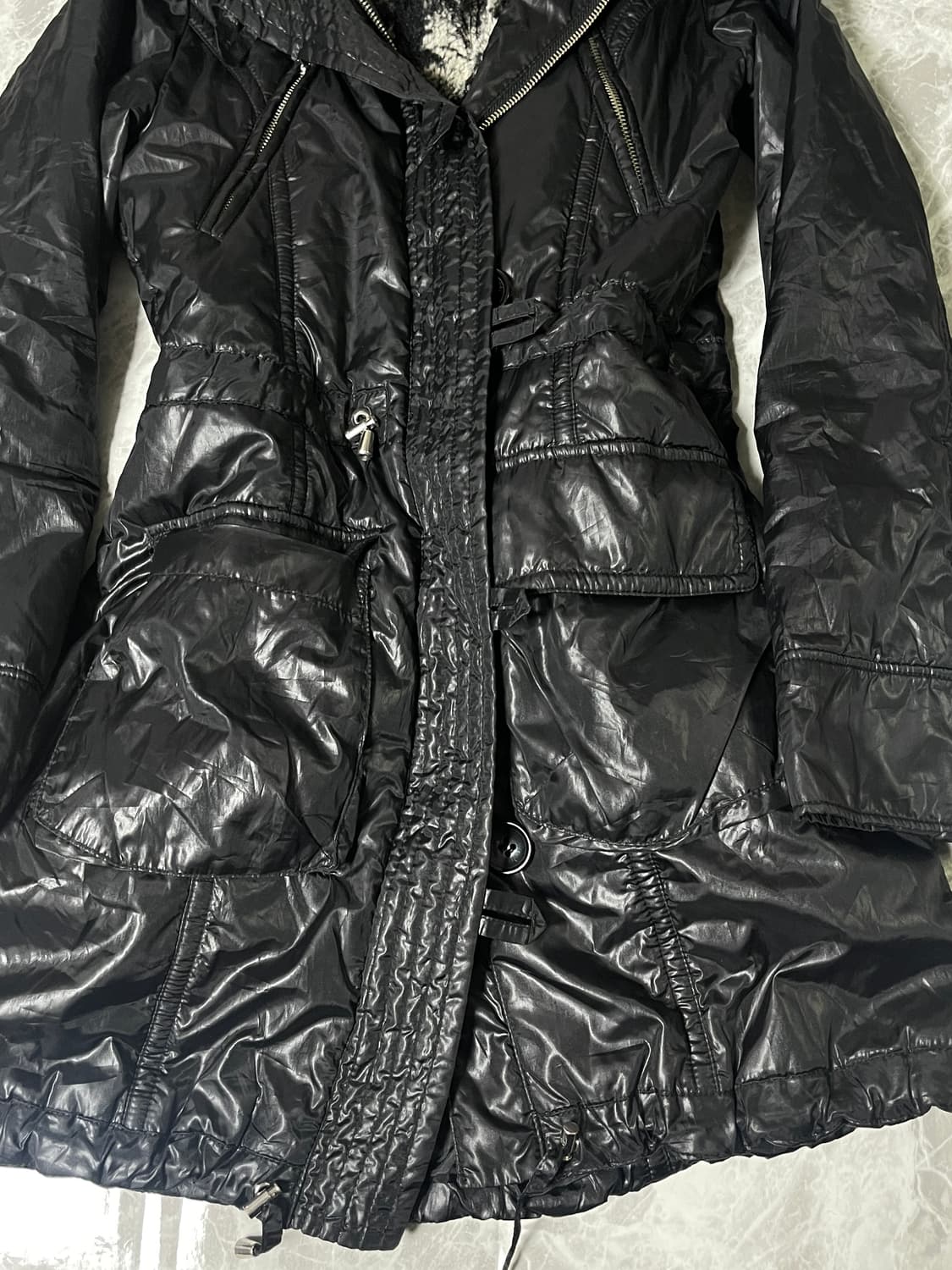 vicky black fur jacket 상품이미지4