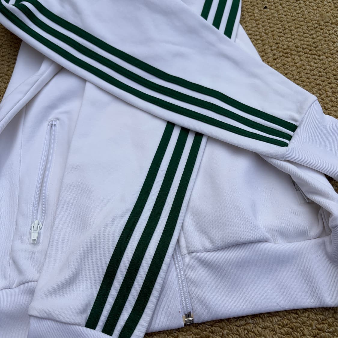 아디다스 00s 올드스쿨 흰 초 트랙탑 져지 상품이미지4