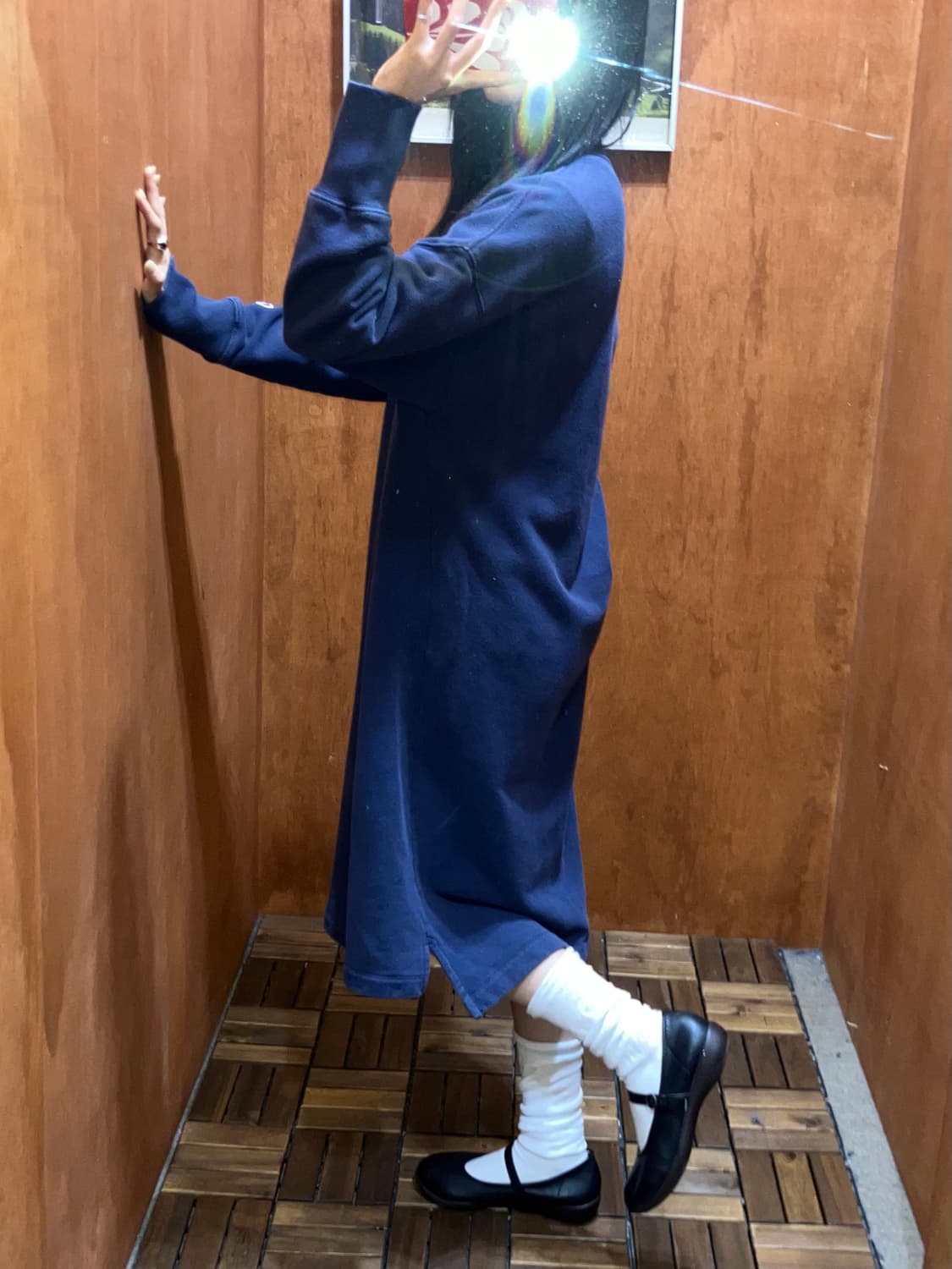 (M) Champion 챔피온 롱 스웻셔츠 맨투맨 원피스 상품이미지3