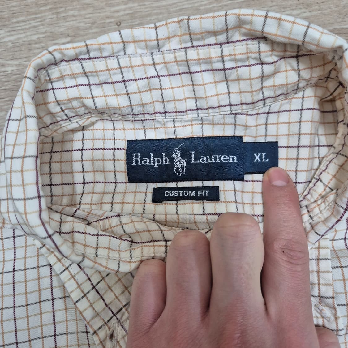 폴로 랄프로렌 스몰포니 커스텀핏 체크셔츠 XL(105) 상품이미지5