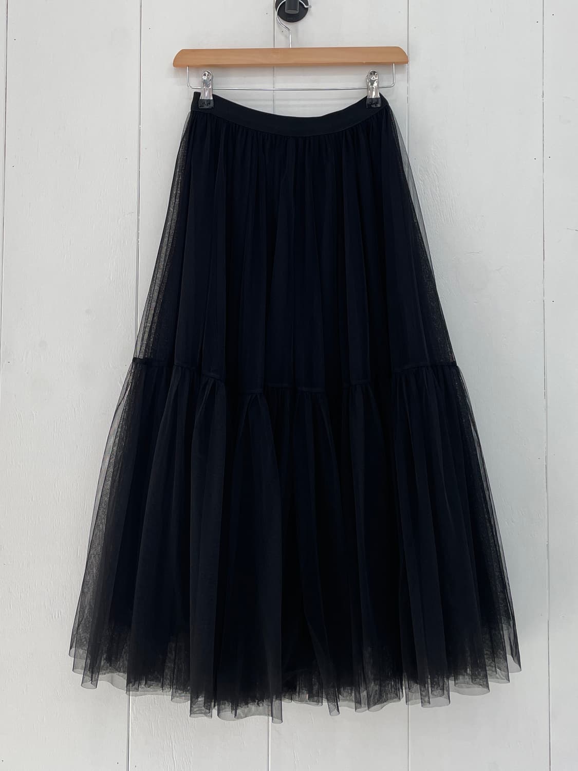 데일리엔(DAILY N) 블랙 티어드 튤 스커트 상품이미지3