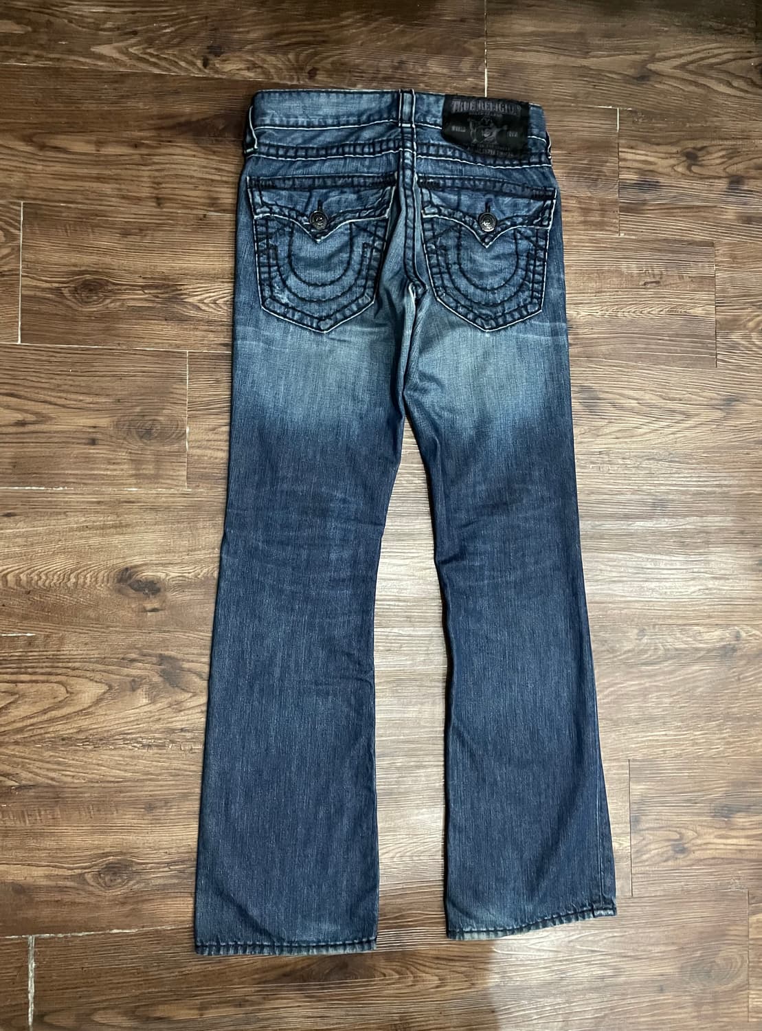 트루릴리전 USA 빌리슈퍼티 블랙스티치 부츠컷 데님 팬츠 상품이미지6