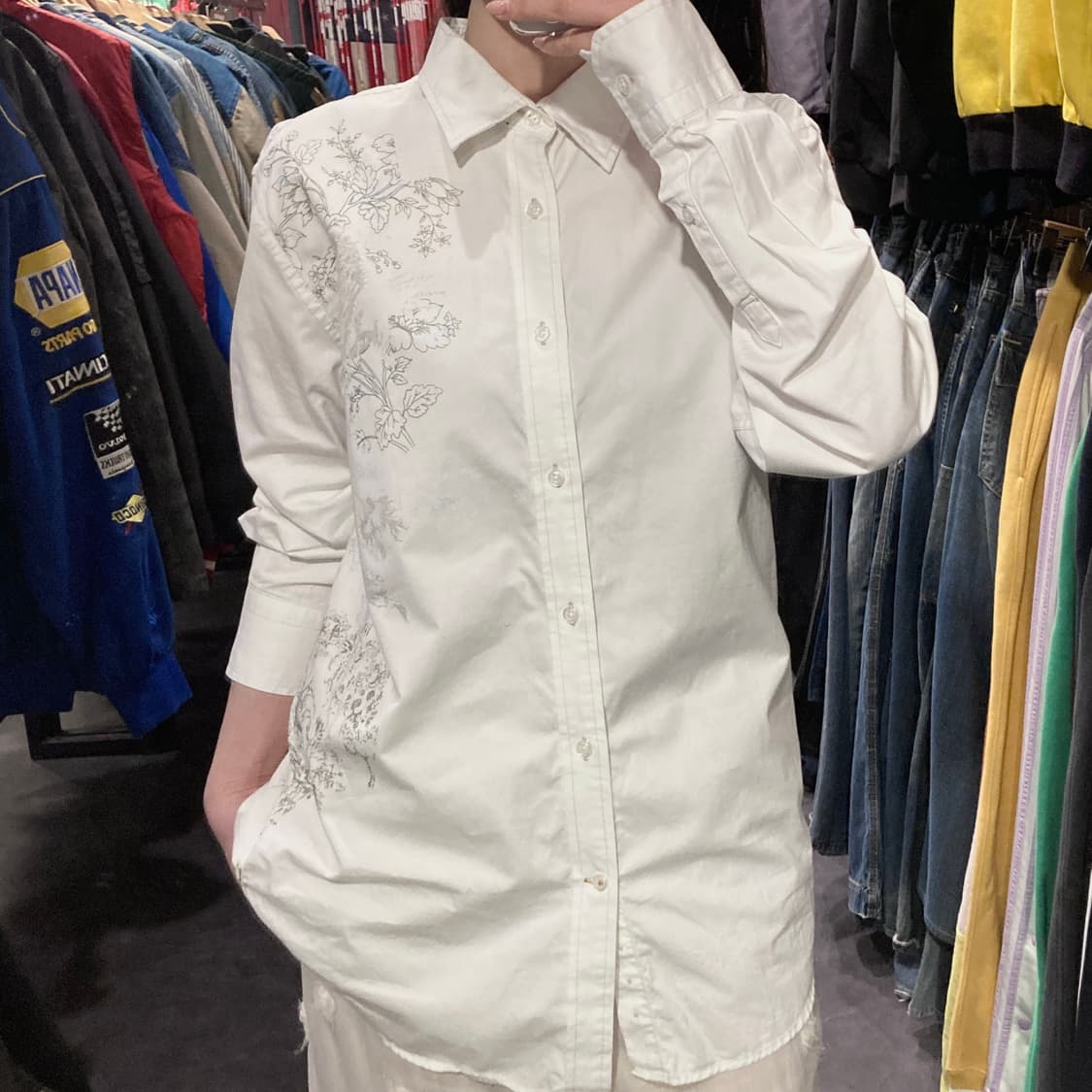 [IM] vtg 플로럴 프린팅 웨스턴 셔츠 상품이미지5