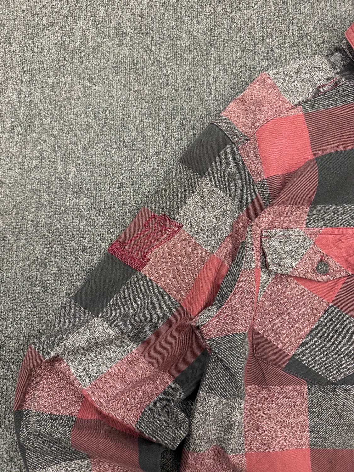 M)할리데이비슨 빈티지 후면 프린팅 체크 긴팔셔츠 상품이미지6