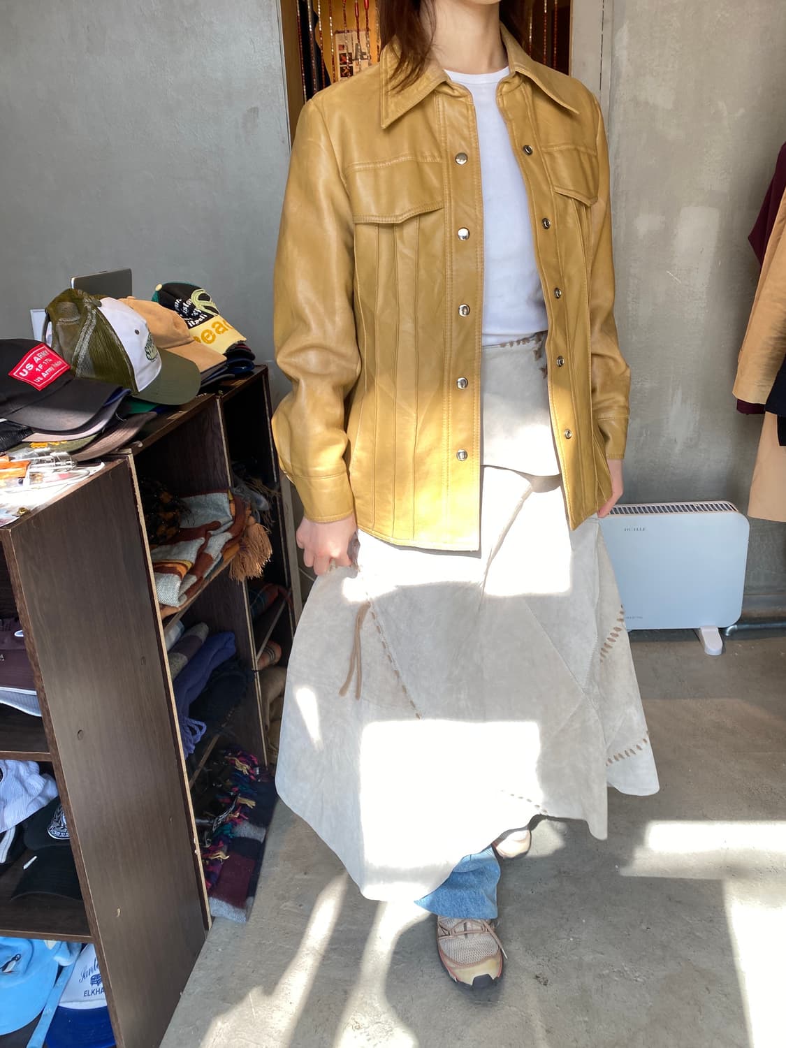 G.O.A 에스닉 피그스킨 스커트 상품이미지2