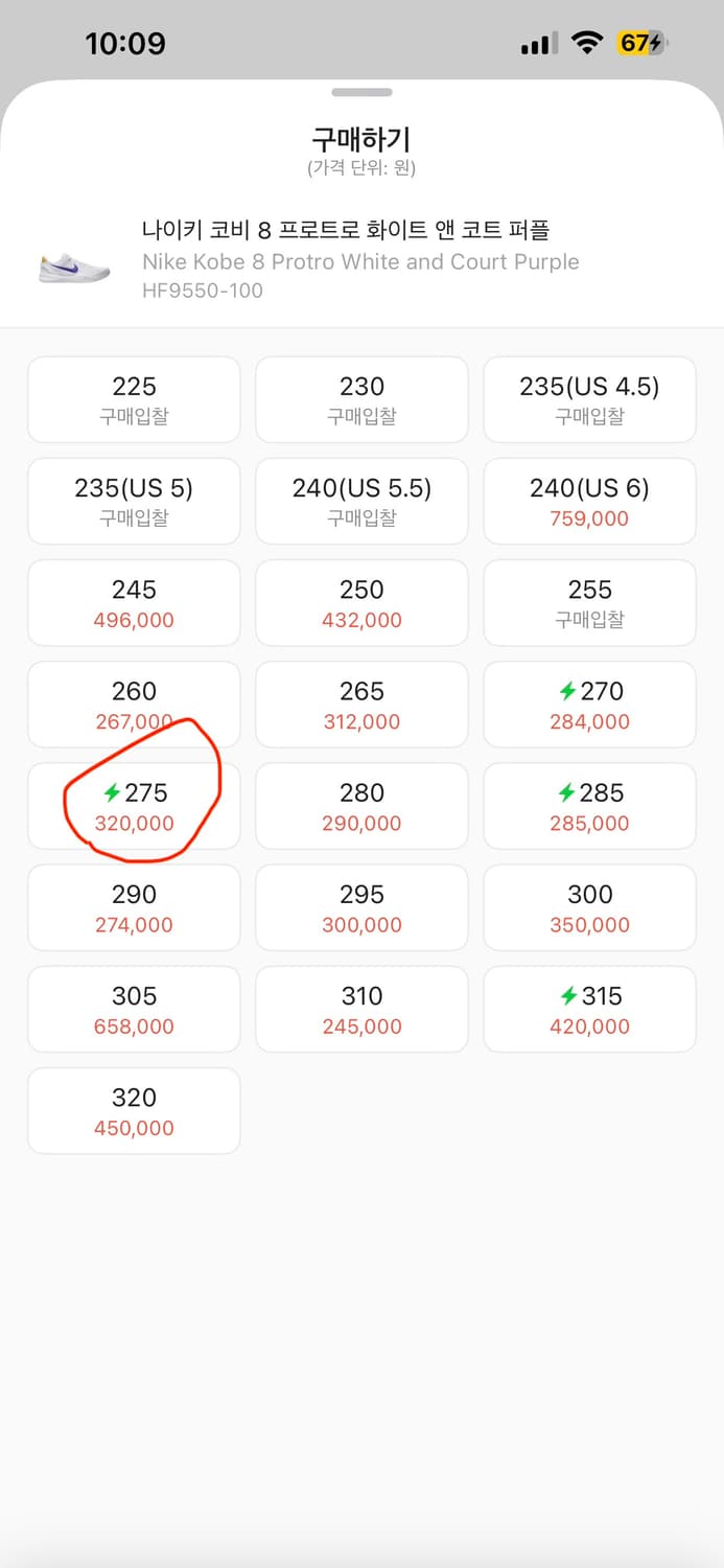 코비8 프로트로 화이트 앤 코트 퍼플 상품이미지2