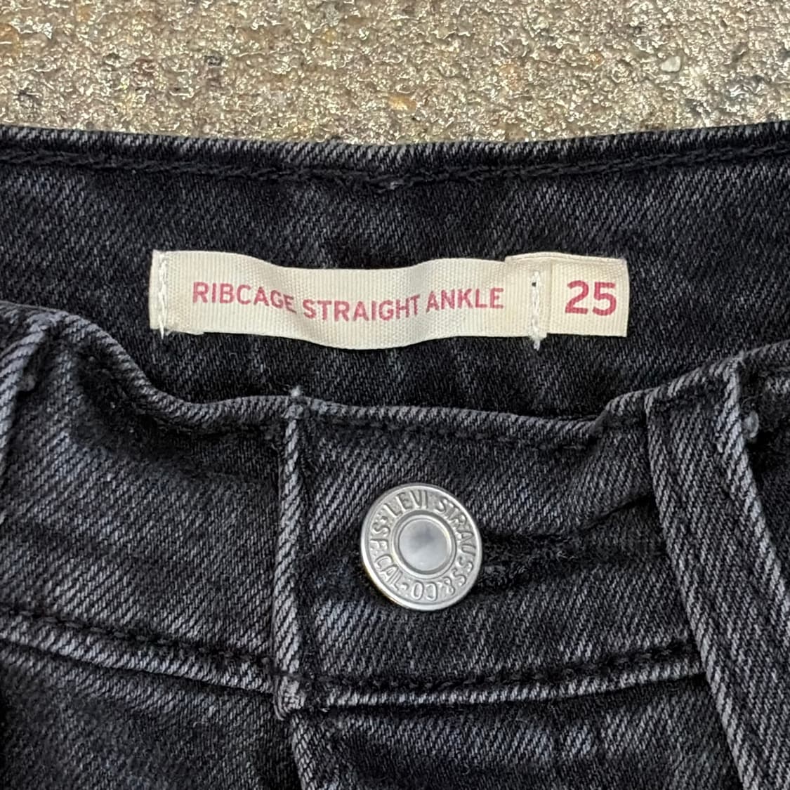 USA 빈티지 리바이스 하이웨스트 스트레이트 블랙진 스판 청바지 상품이미지4