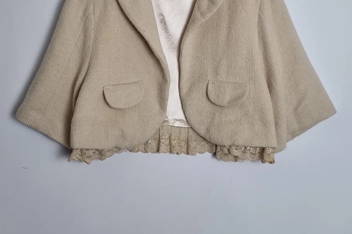 프랑슈리페 크림 레이스 숏 코트  상품이미지4