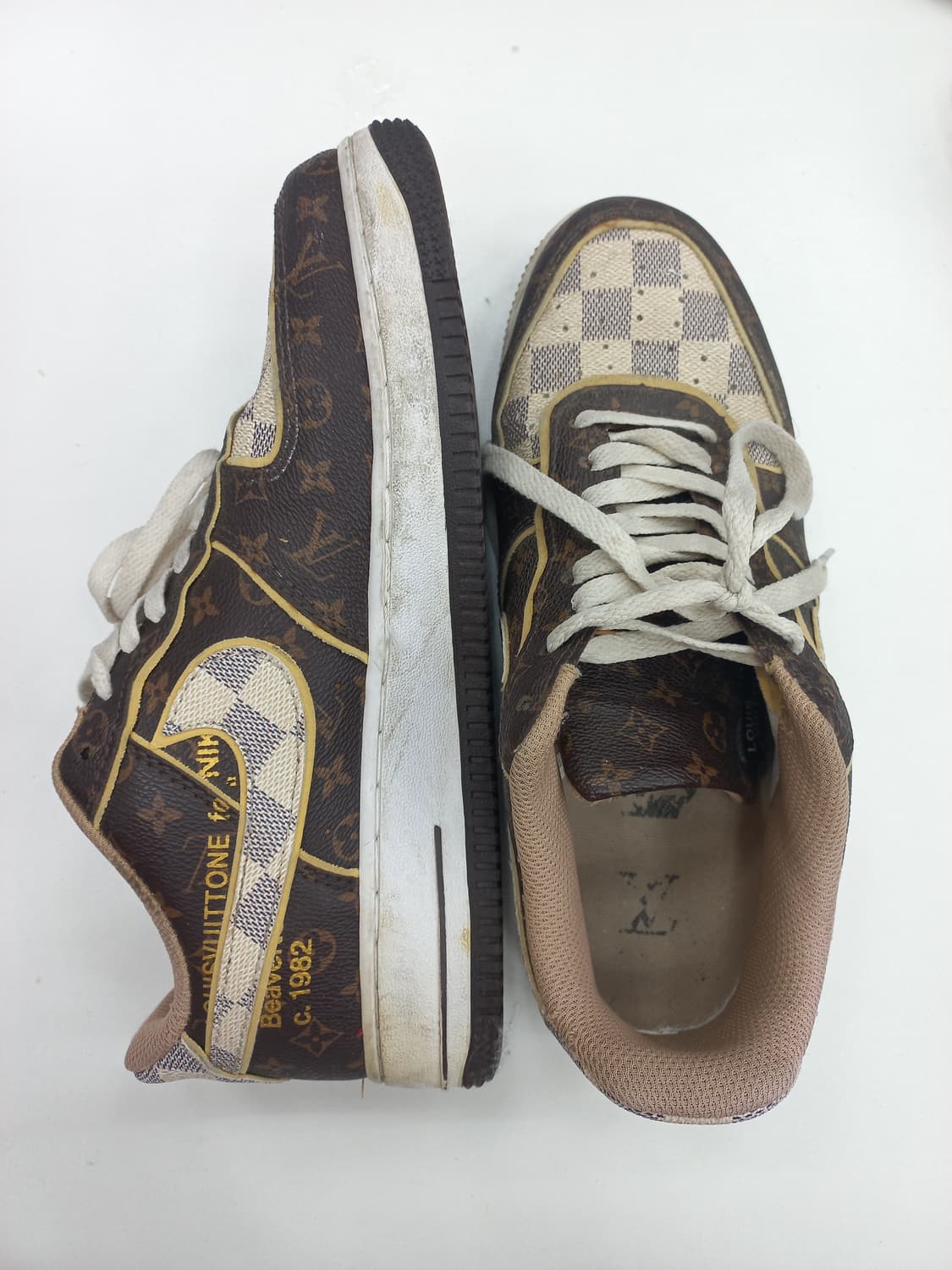 루이비통x나이키 에어포스1 브라운 모노그램 265mm 상품이미지3