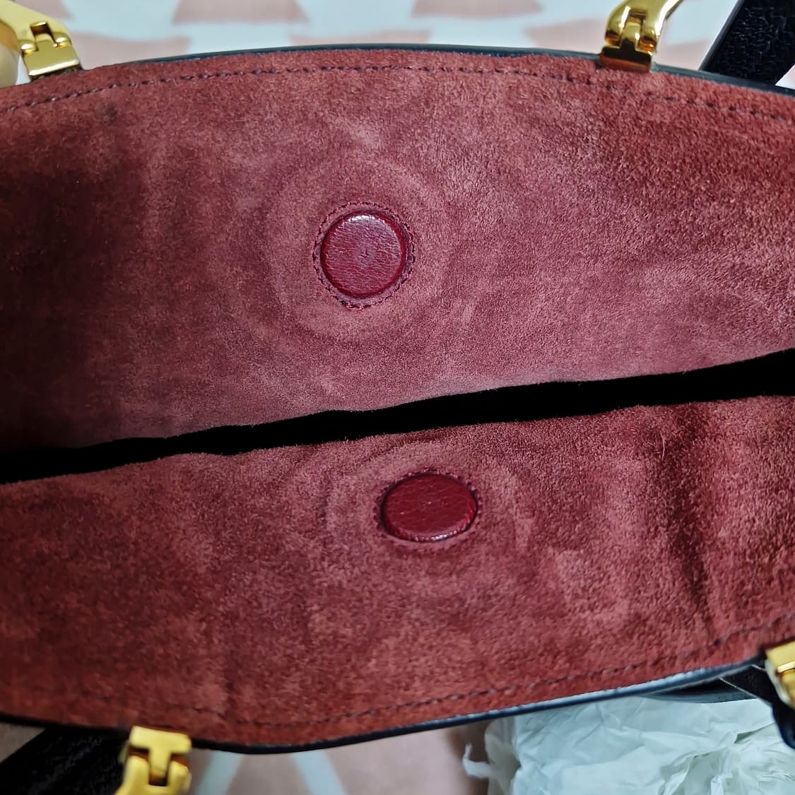 미우미우 정품 마드라스 레더 숄더백 토트백 풀구성 상품이미지8