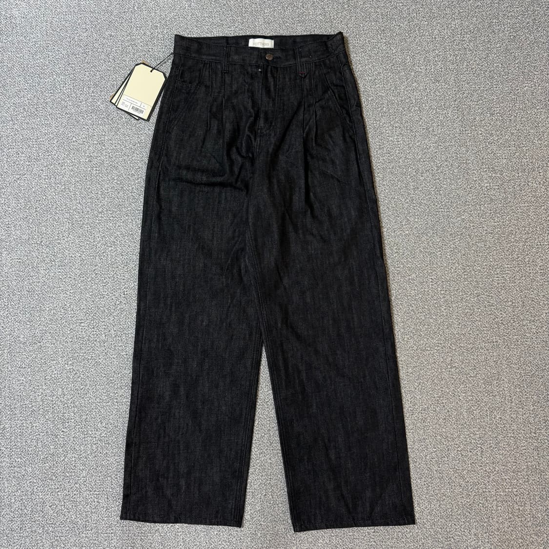 [정가 15만원] 포트너스 블랙 와이드진 30-31 상품이미지1