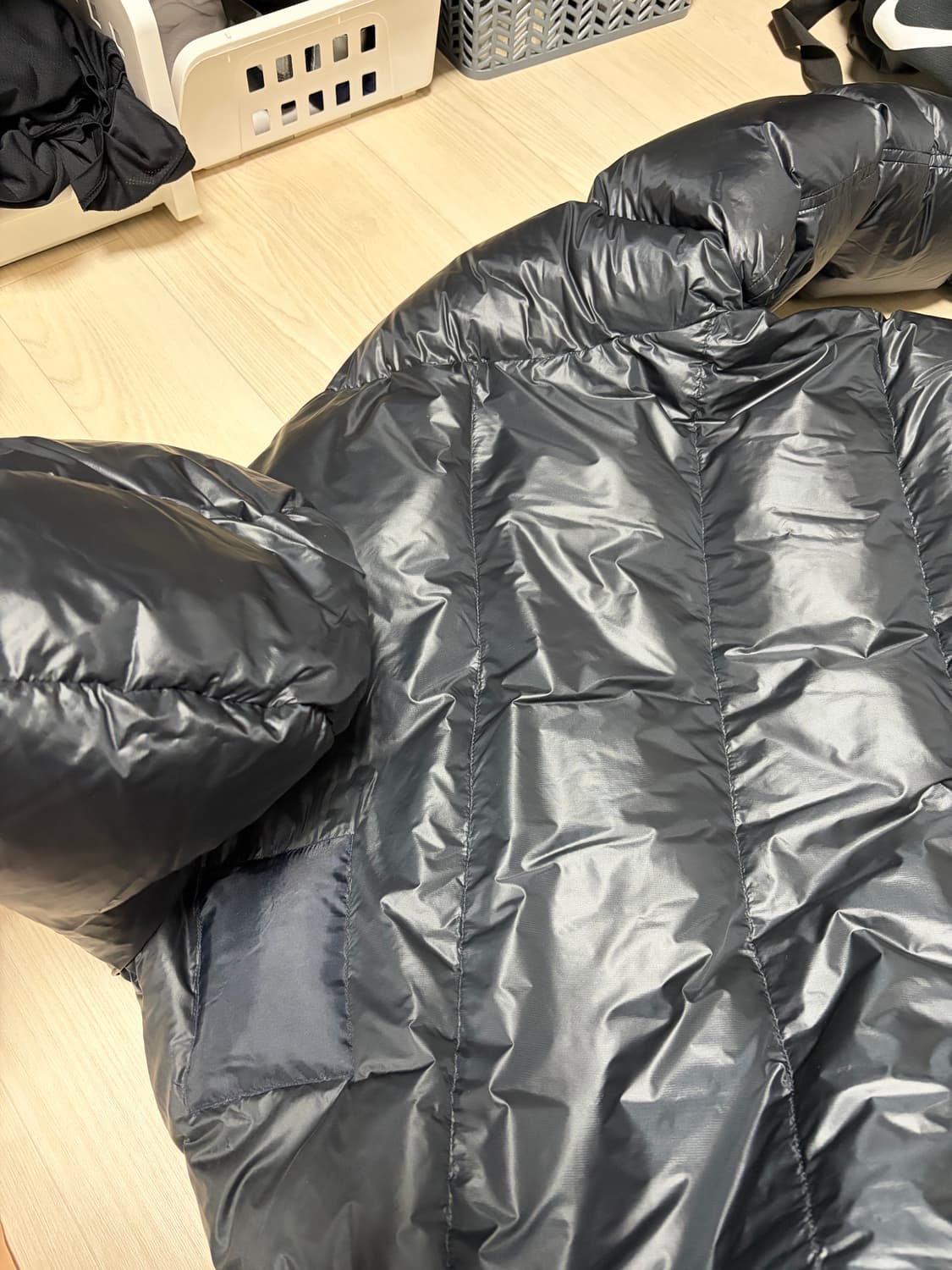 스투시 다운 마이크로 립스탑 패딩 L사이즈 상품이미지4