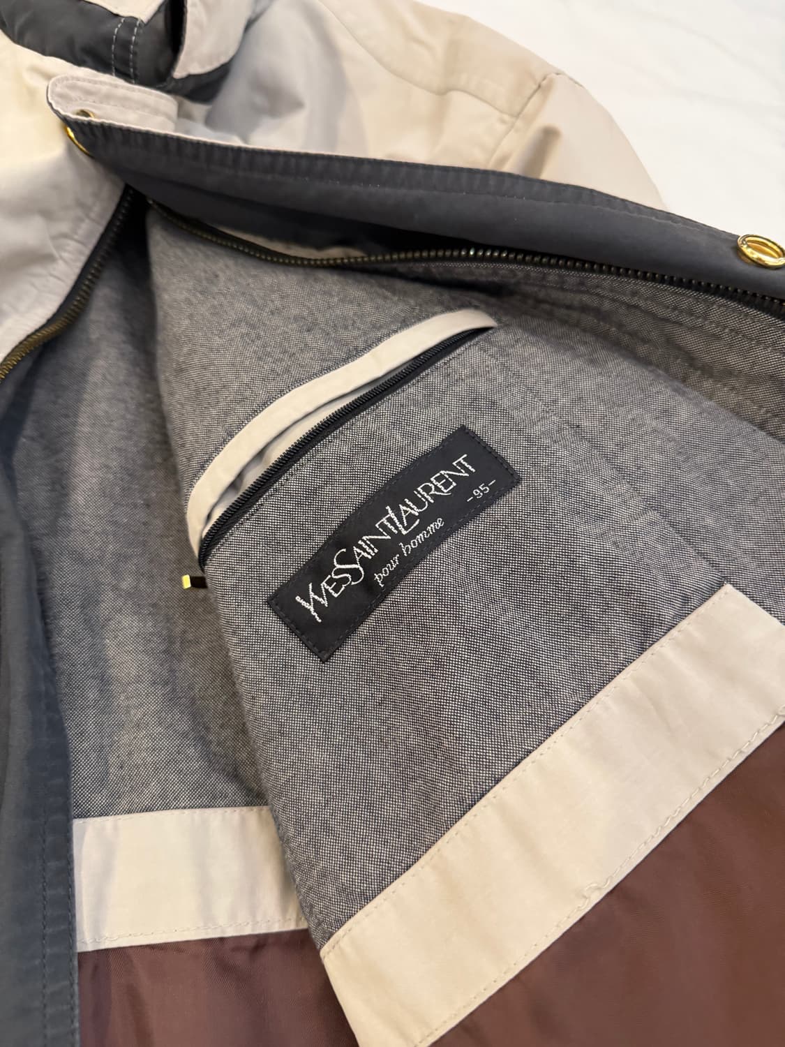 90s YSL 입생로랑 블루종 사파리 자켓 베이지 상품이미지6