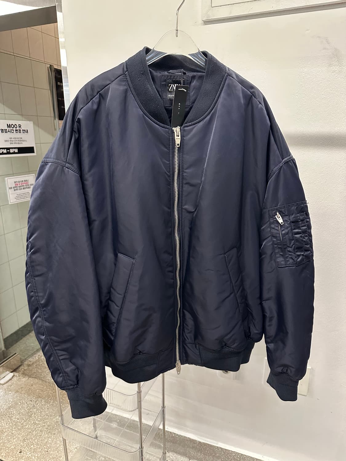 Zara bomber jacket navy 상품이미지1