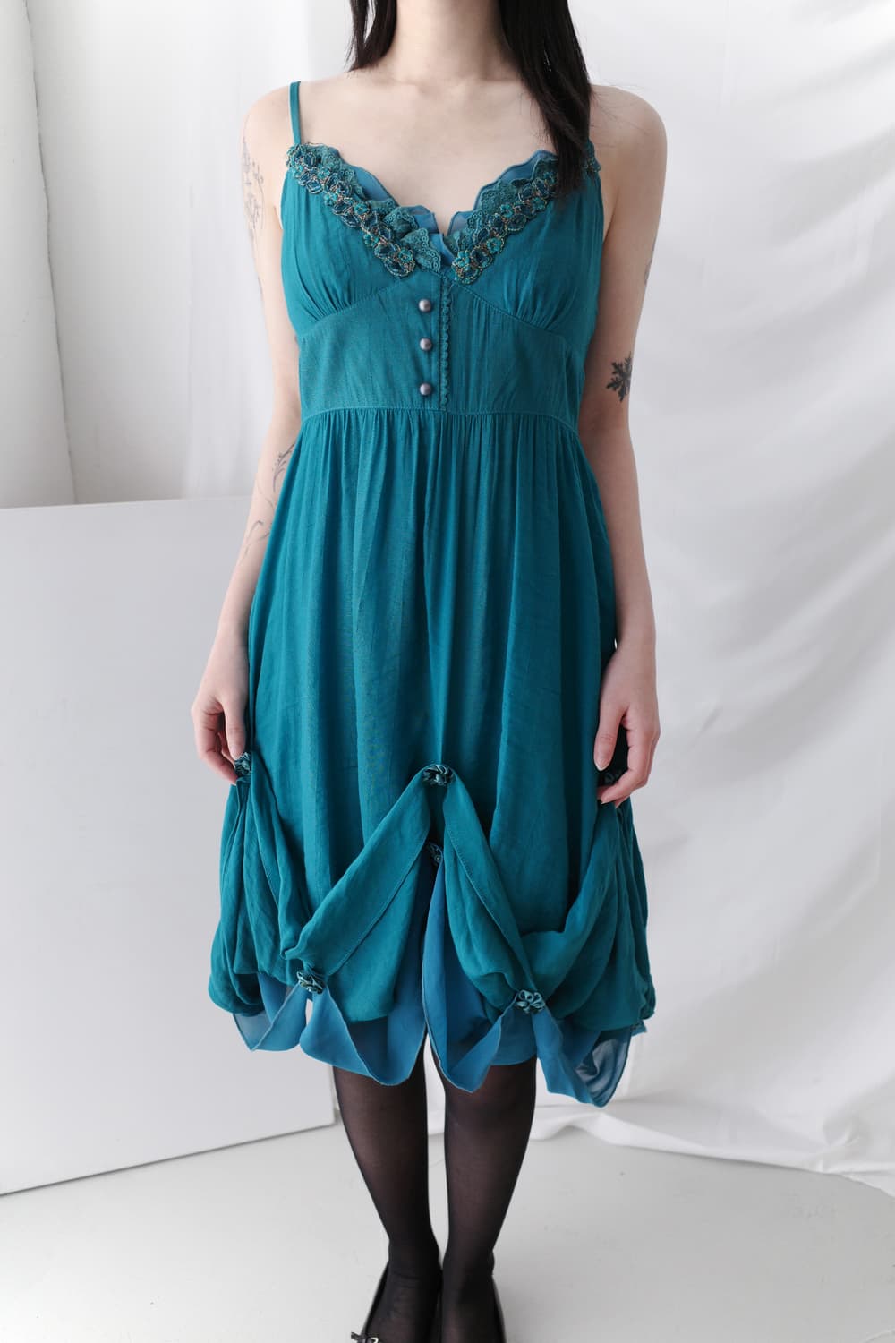 flower beads sleeveless dress 상품이미지7