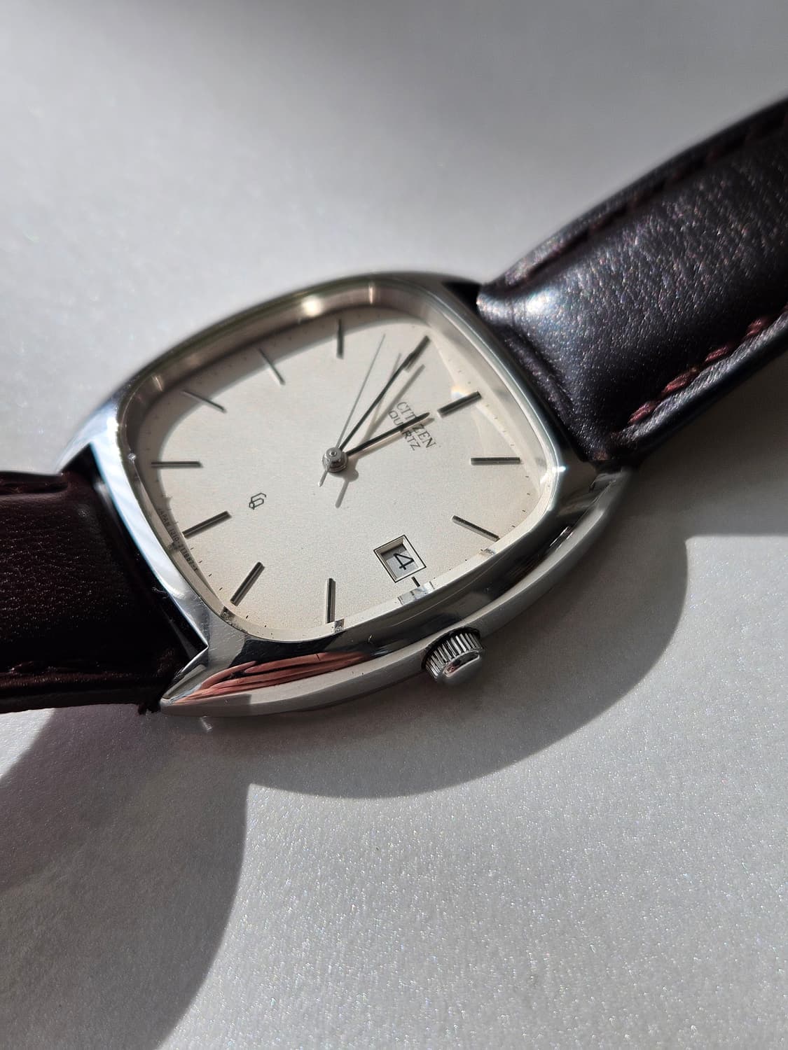 빈티지 시티즌 쿼츠 가죽 시계 상품이미지3