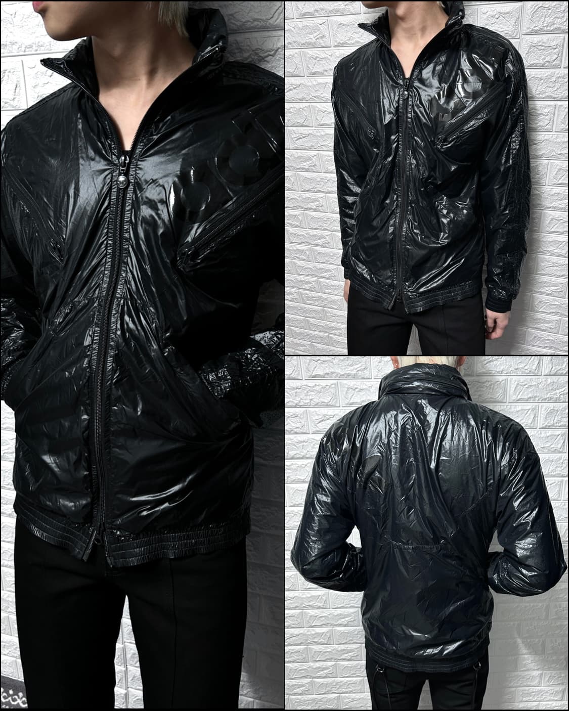 아디다스 글로시 텍스쳐 윈드 브레이커 / 트랙탑 상품이미지1