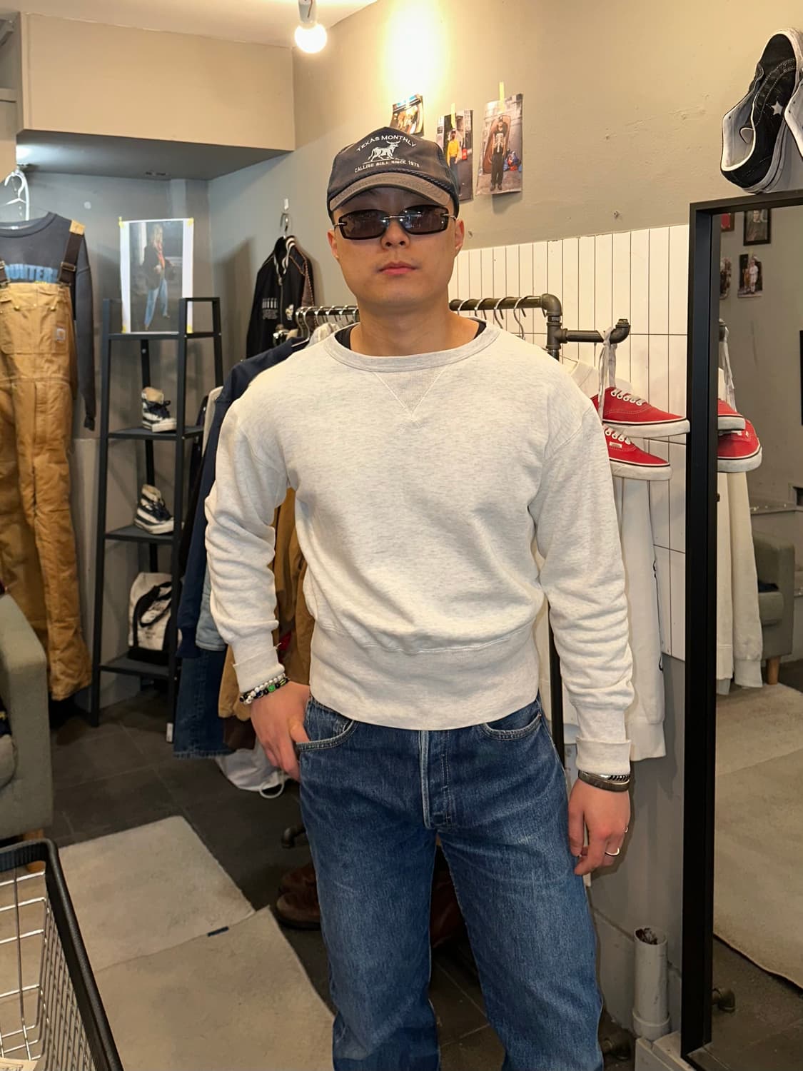 90-00’s Denime sports line sweatshirt  상품이미지2