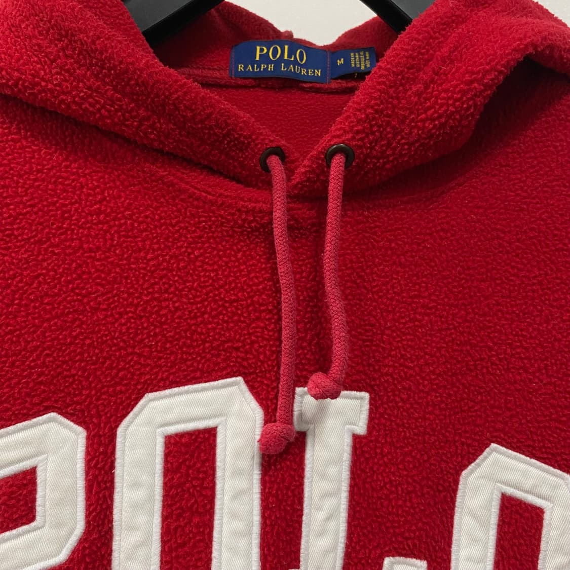 폴로 랄프로렌 신형 스펠아웃 성조기 플리스 후드 레드 상품이미지5