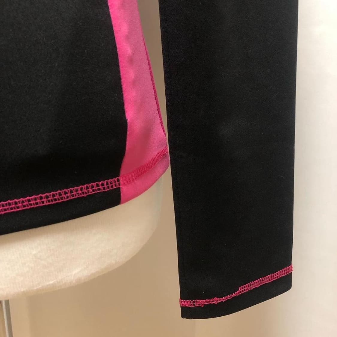 빈티지 구제 y2k 갸루 스포티룩 핑크 자수 져지 집업 상품이미지3