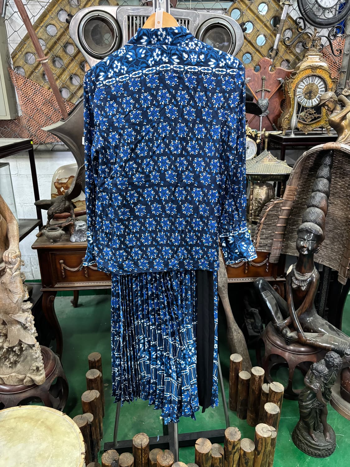 안나수이(ANNA SUI)플라워 패턴 셔츠 플리츠 스커트 세트(새상품) 상품이미지2