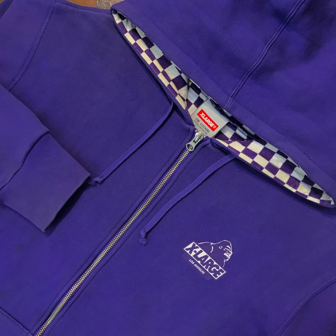 XLARGE 엑스라지 퍼플 헤비코튼 투웨이 집업 후디 남성 105 사이즈 상품이미지3