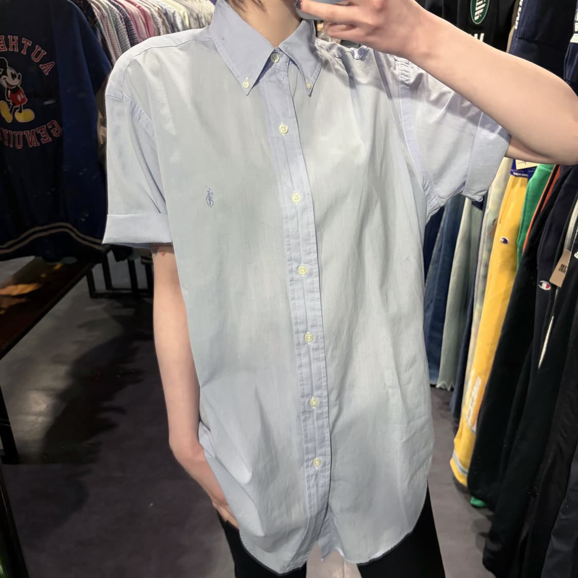 [IM] PoloRalphLauren 폴로랄프로렌 반팔 셔츠 파스텔 블루 상품이미지3