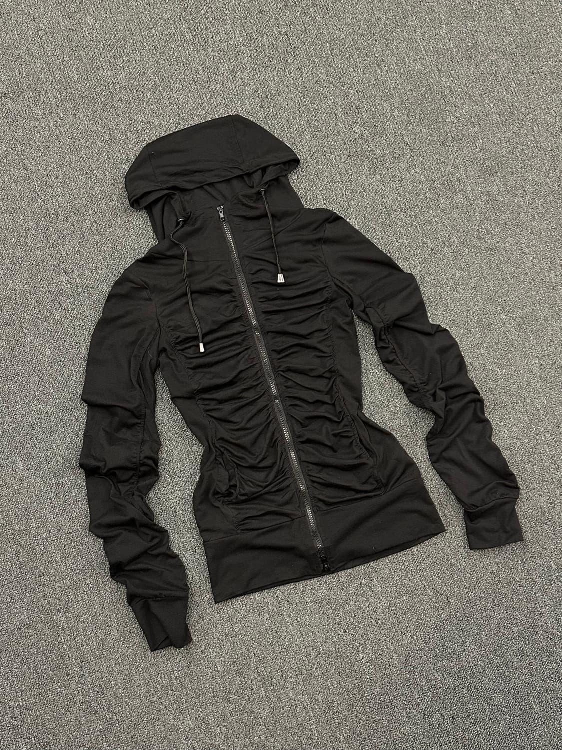 M)Japanese vintage 여성 셔링 후드집업 상품이미지1