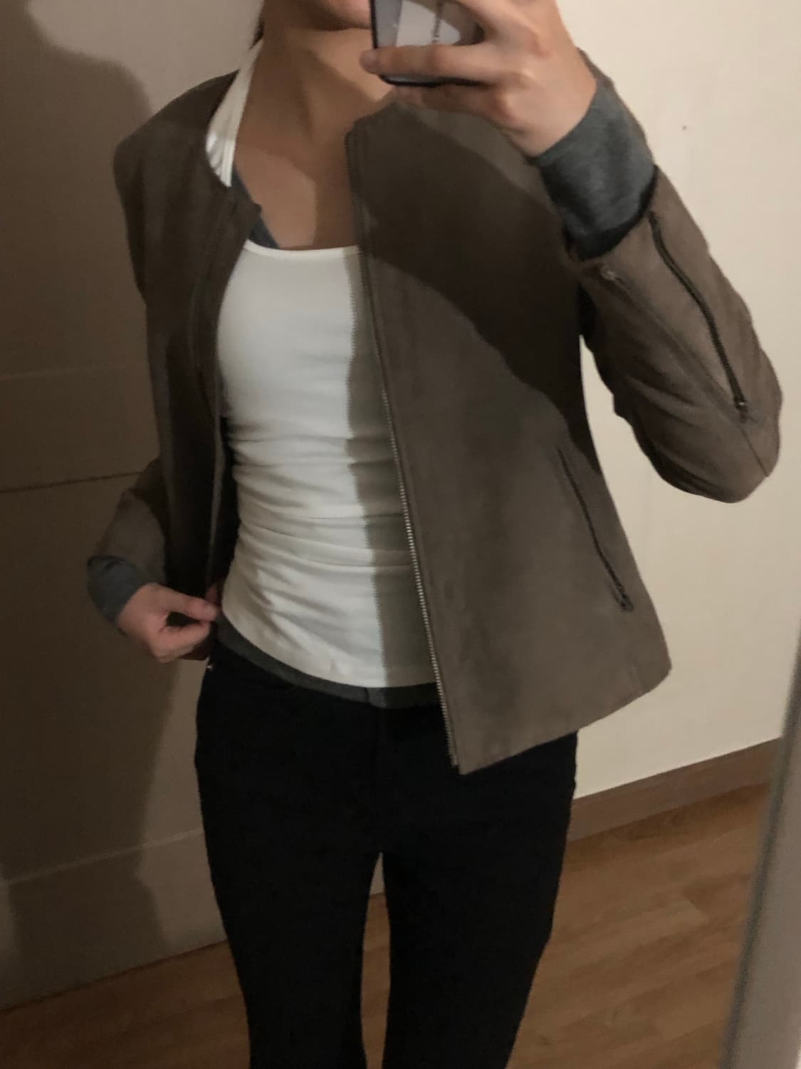 코튼 슬림 부츠컷 팬츠 블랙 상품이미지5