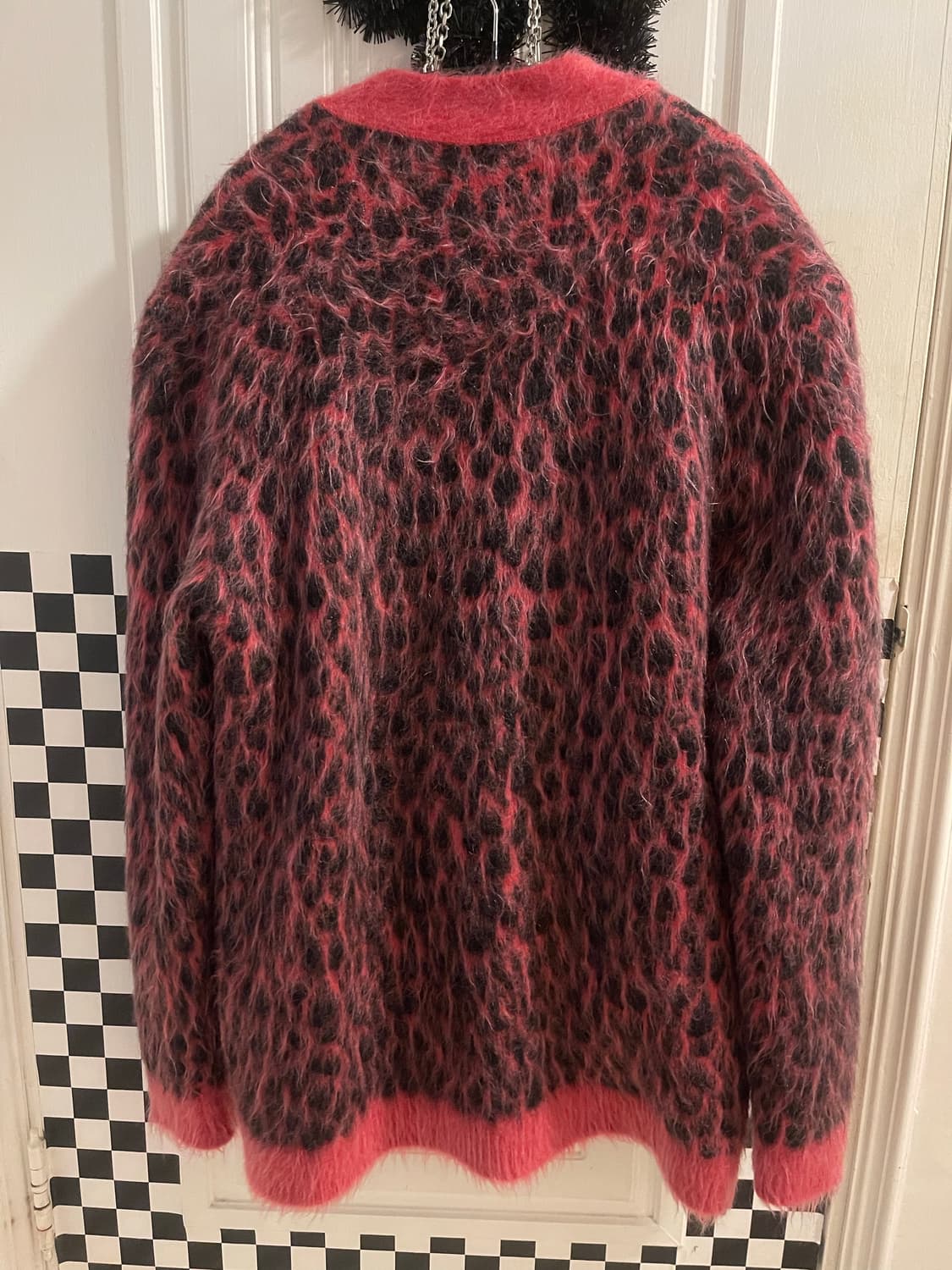 생로랑 모헤어 레오파드 핑크 가디건 M 상품이미지2