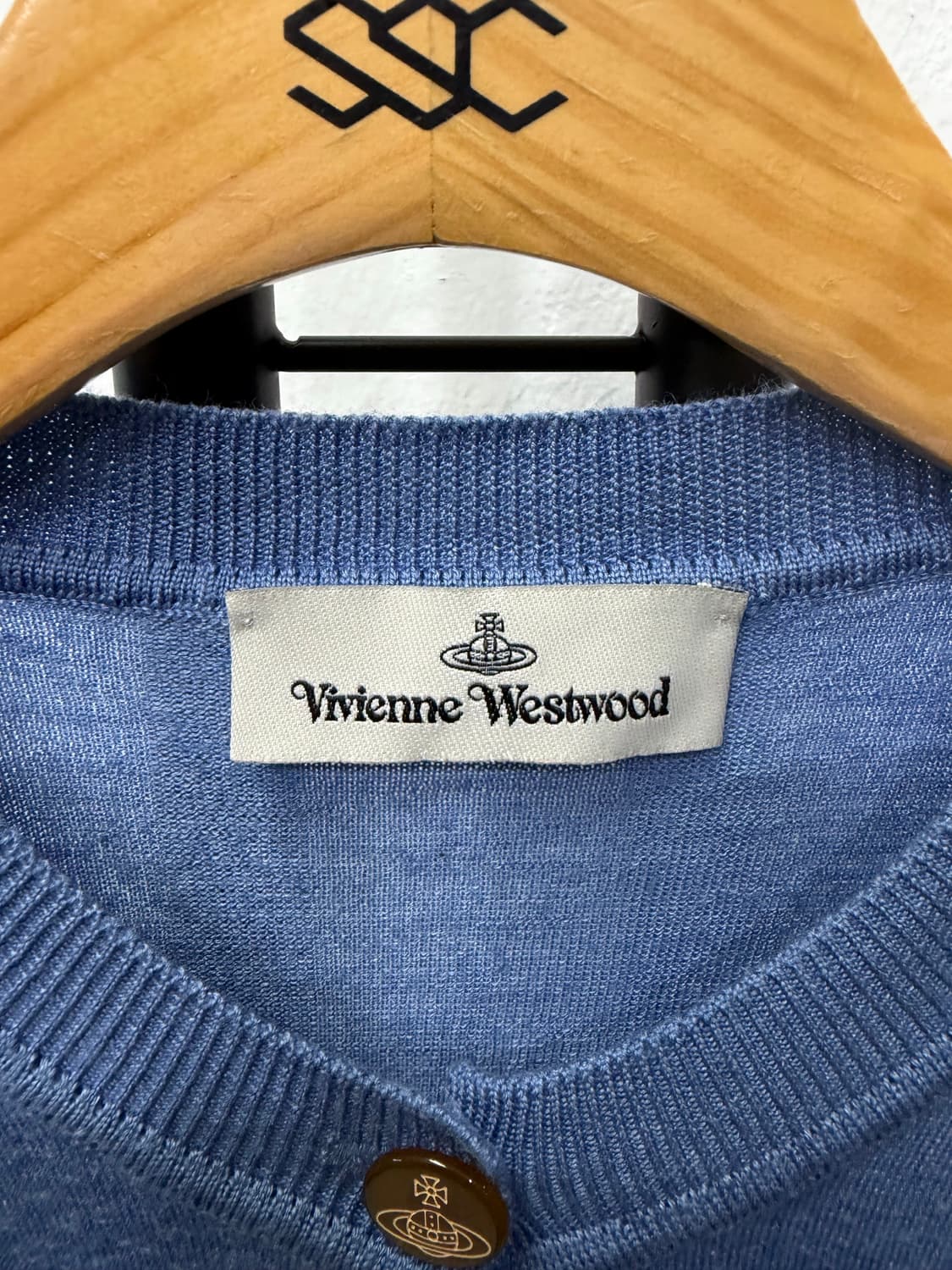 정품) 비비안웨스트우드 여성 블루 가디건 L 상품이미지6