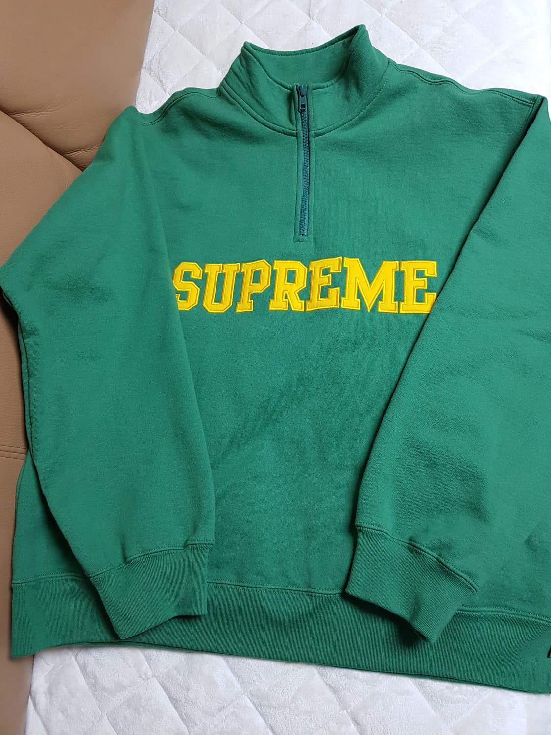 슈프림 컬리지에이트 하프 집 풀오버 맨투맨 라이트 파인 24FW 상품이미지1