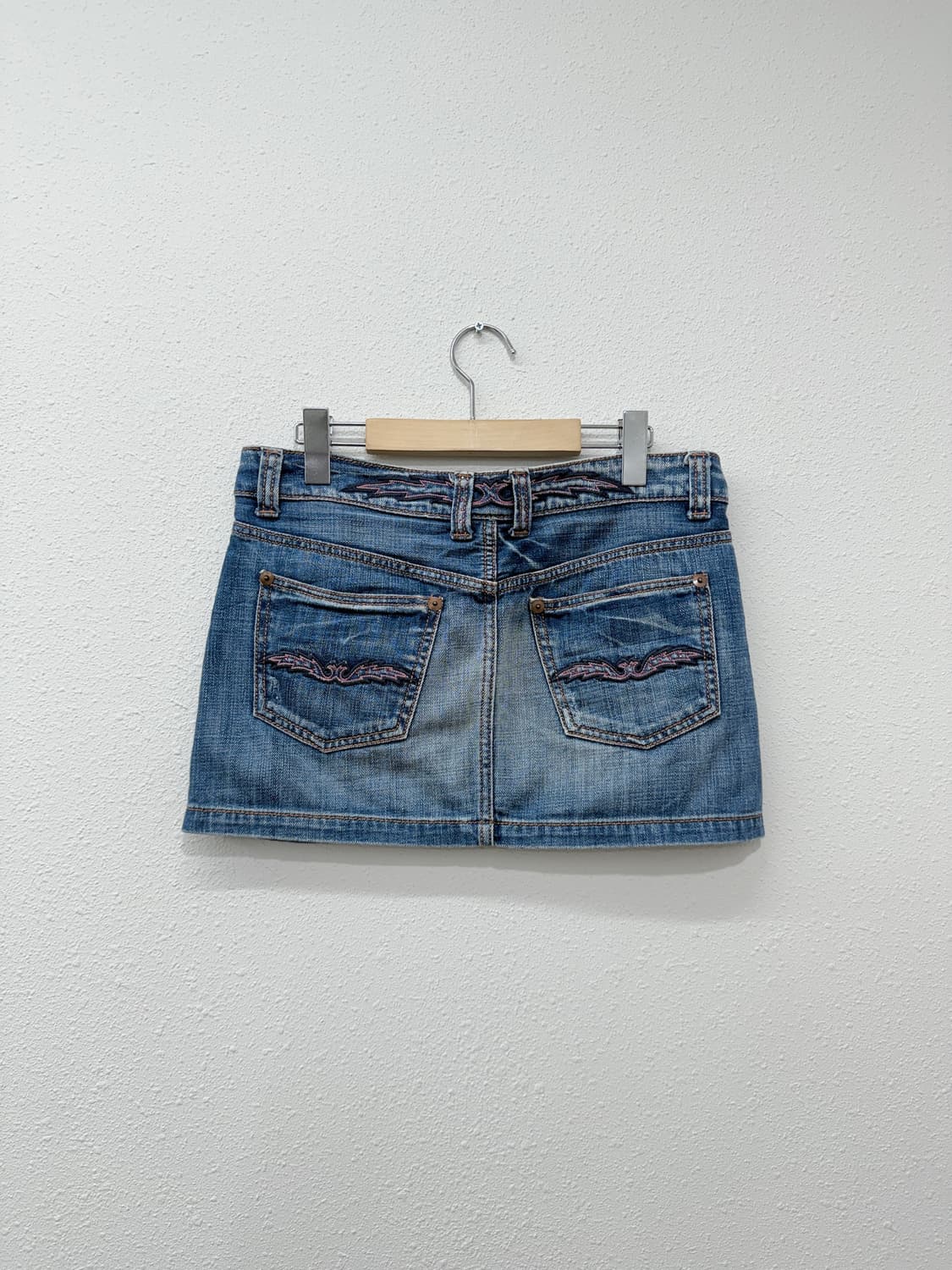 빈티지 ZARA 레터링 로우라이즈 데님 미니 스커트 상품이미지2