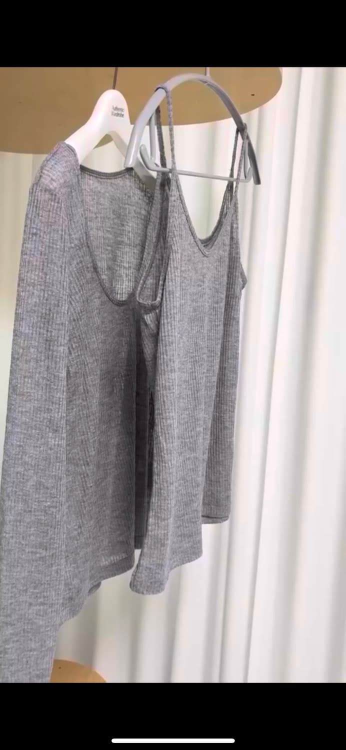 메인스테이 뮤즈 나시세트 그레이/화이트 상품이미지5