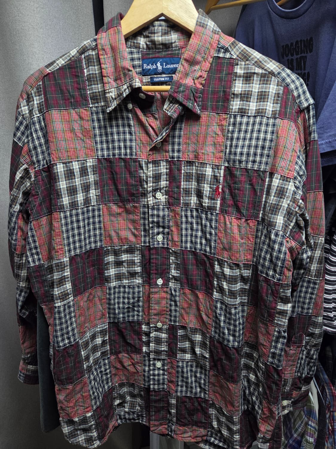 폴로 랄프로렌 패치워크 체크 셔츠 커스텀핏 xl 상품이미지1