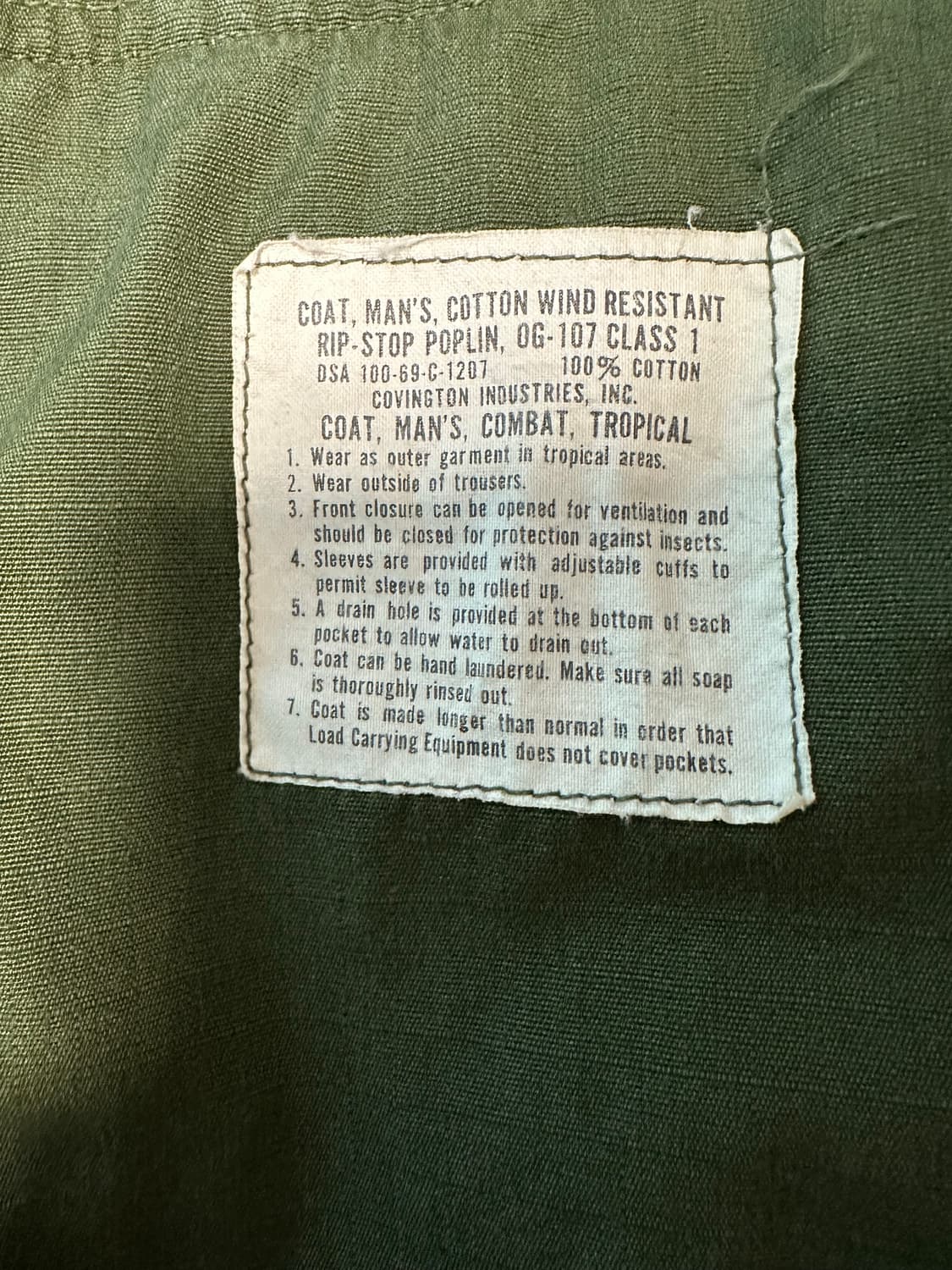 미군 오리지널 정글퍼티그 s-r 상품이미지4