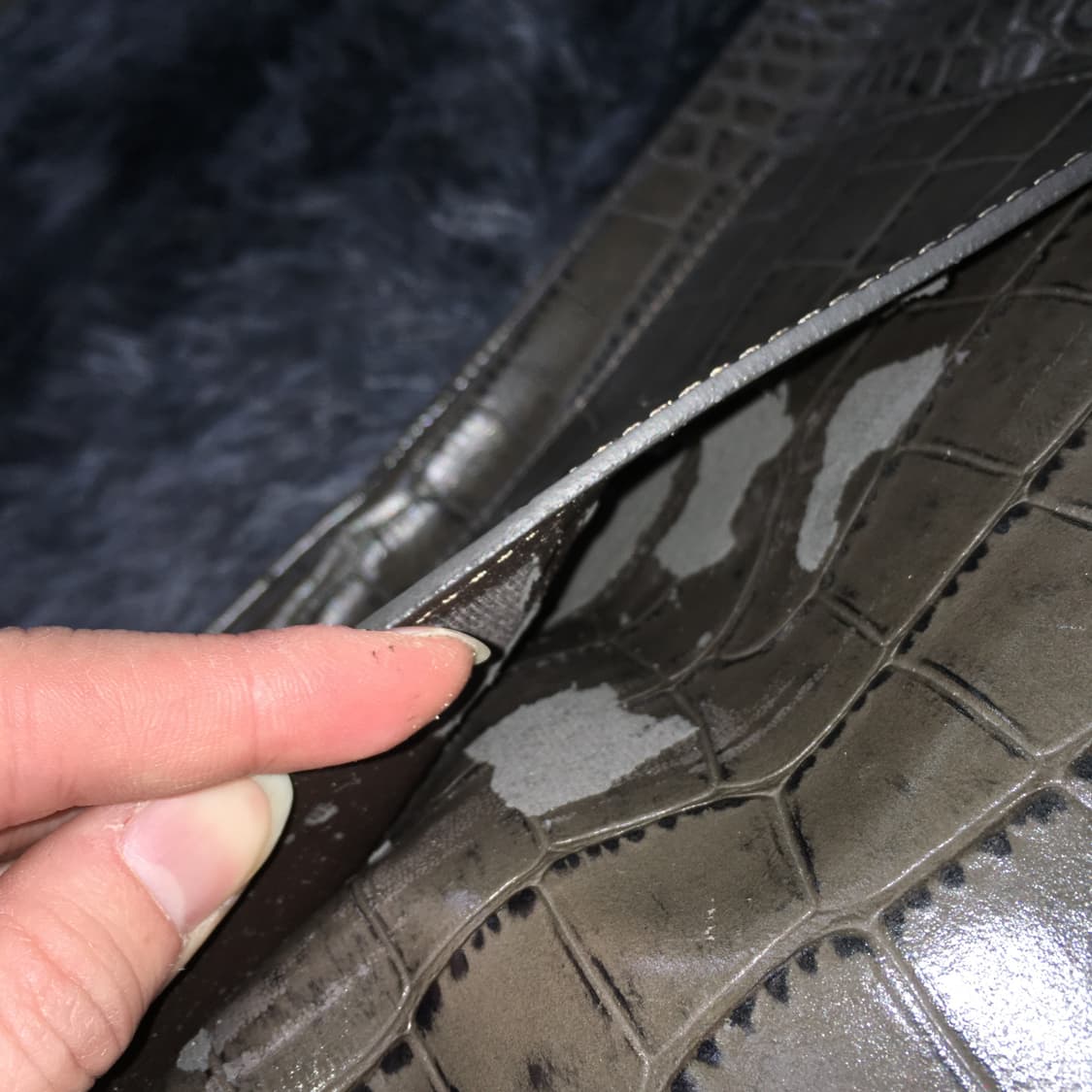 투티/0346 LANVIN 가죽 숄더 핸드백 브라운 카키 유니크 Y2K 상품이미지9