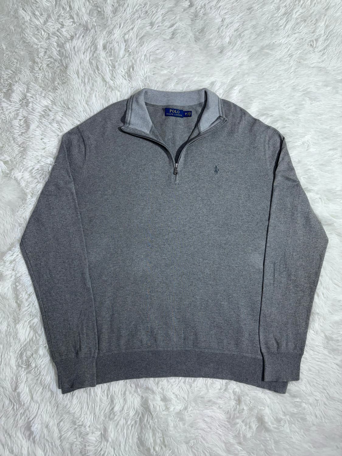 폴로랄프로렌 그레이 포니 반집업 니트  상품이미지3