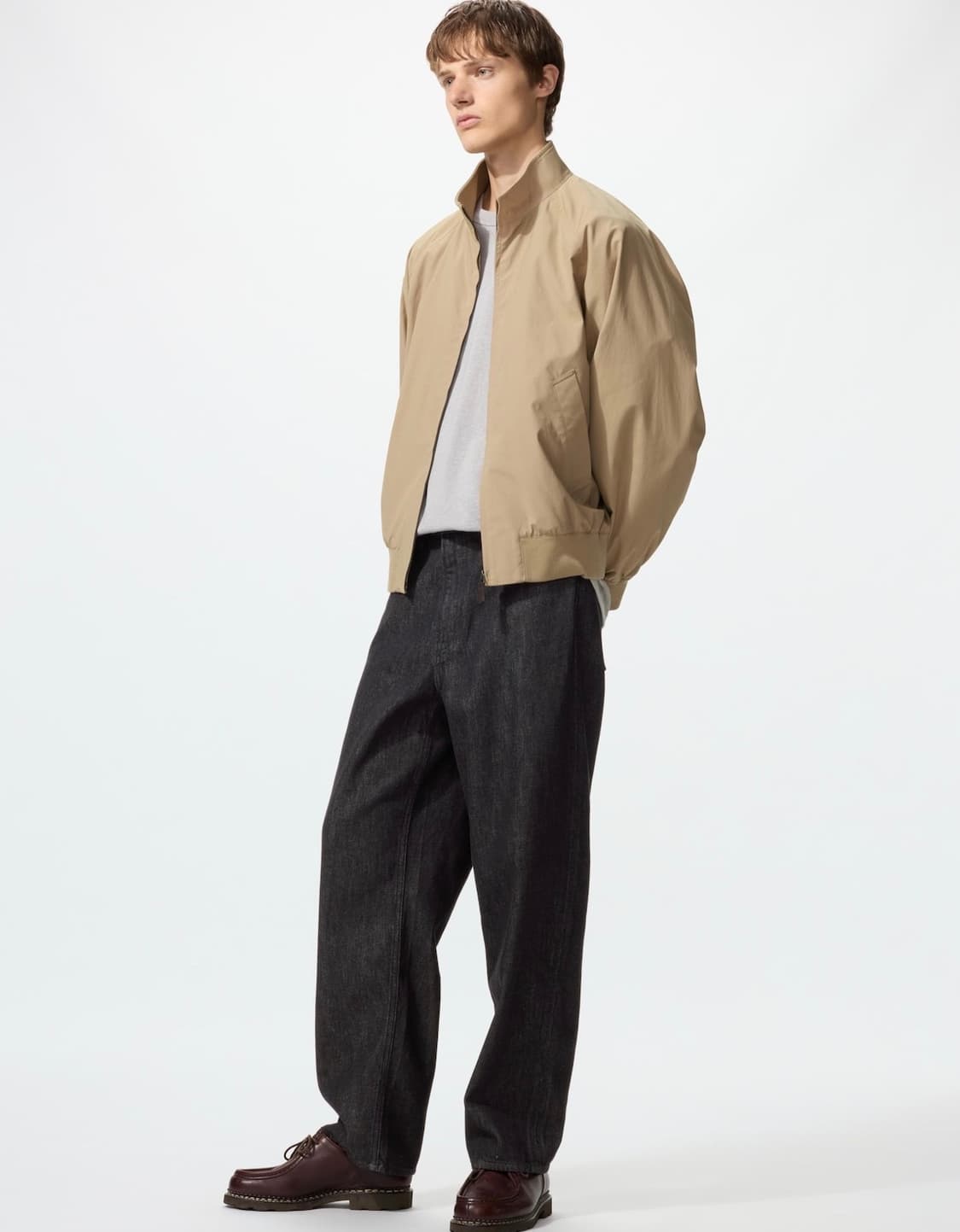 유니클로 와이드 스트레이트 진 33 사이즈 블랙 상품이미지1